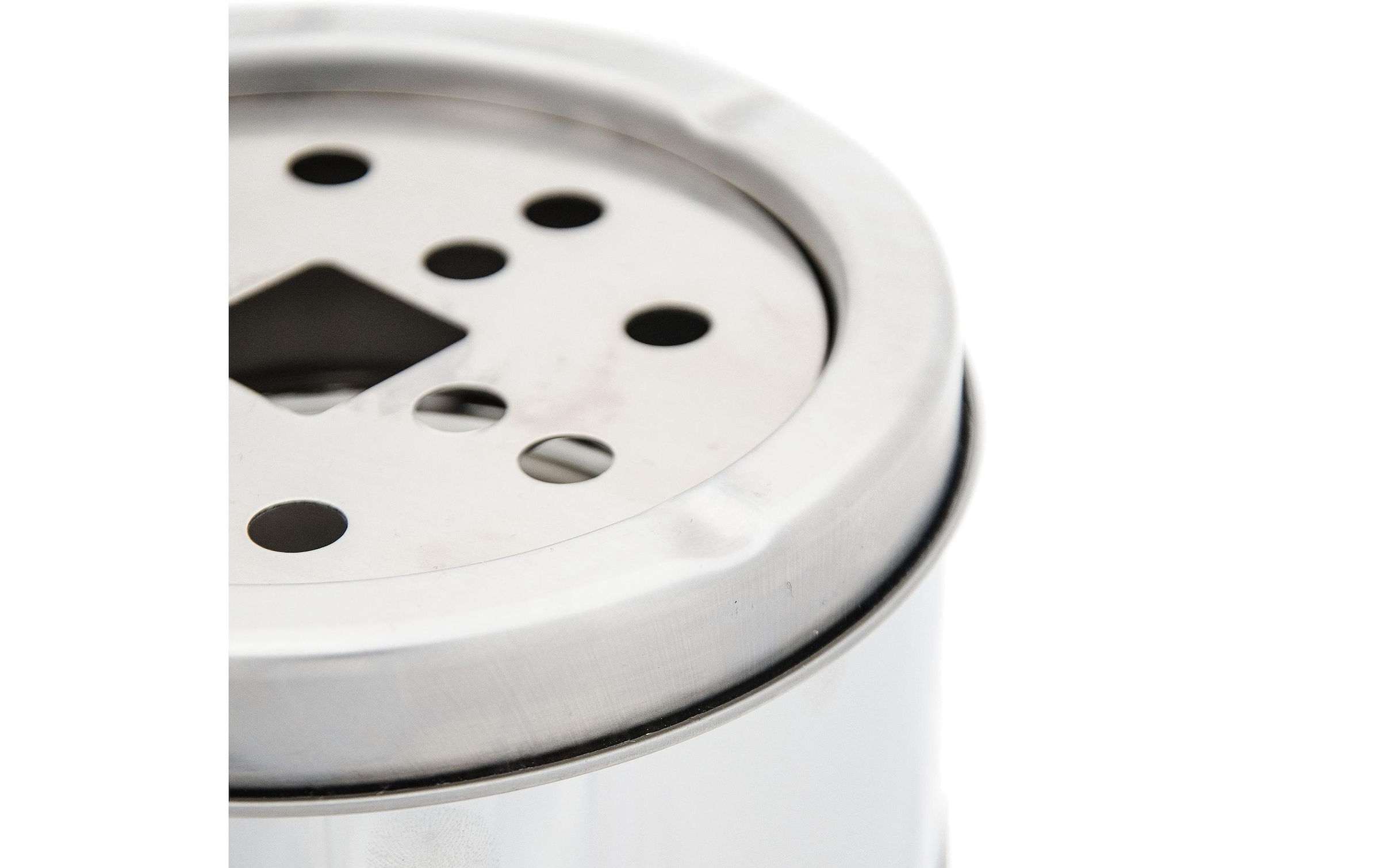 relaxdays Aschenbecher »aus Edelstahl Silber«, 2 Behälter