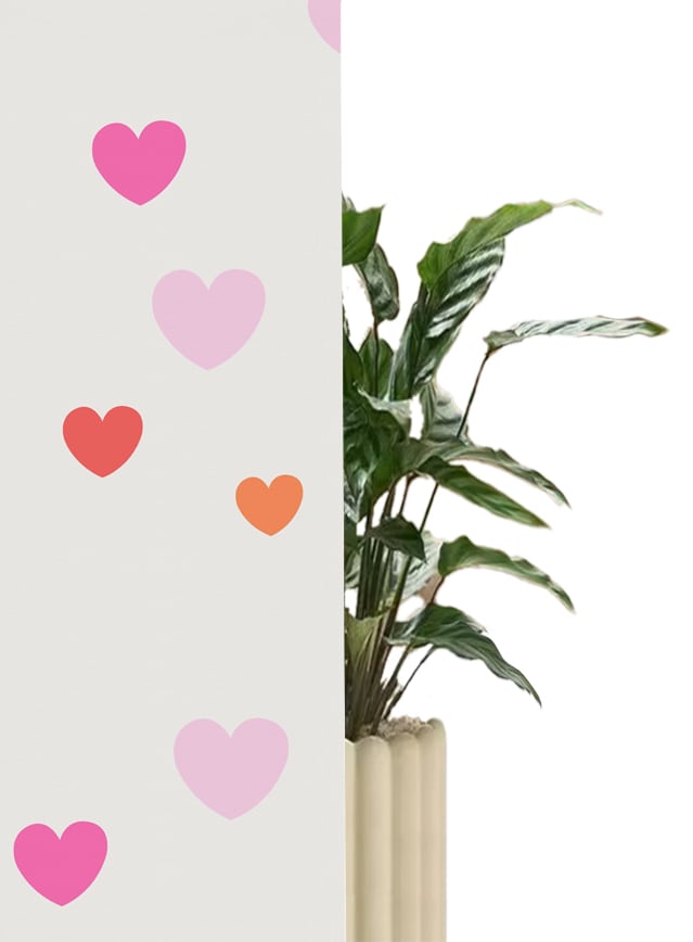 Lüttenhütt Rollo »HEART«, verdunkelnd, Blendschutz-Sichtschutz-Verdunkelung, ohne Bohren, freihängend, Fixmass, Klemmfix, Herzen, Kinderrollo -NEUHEIT!