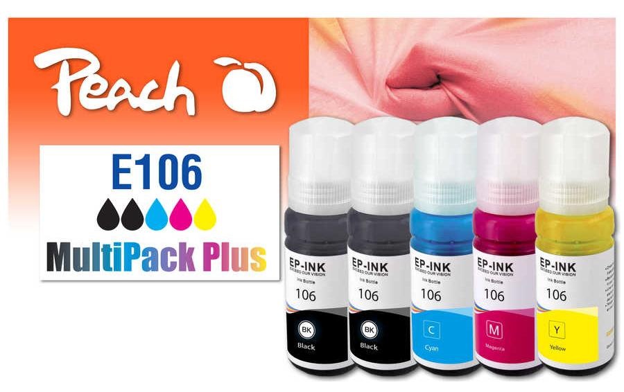 Image of Peach Tintenpatrone "Canon CISS 106 Multi-Pack+ C, M, Y, BK"