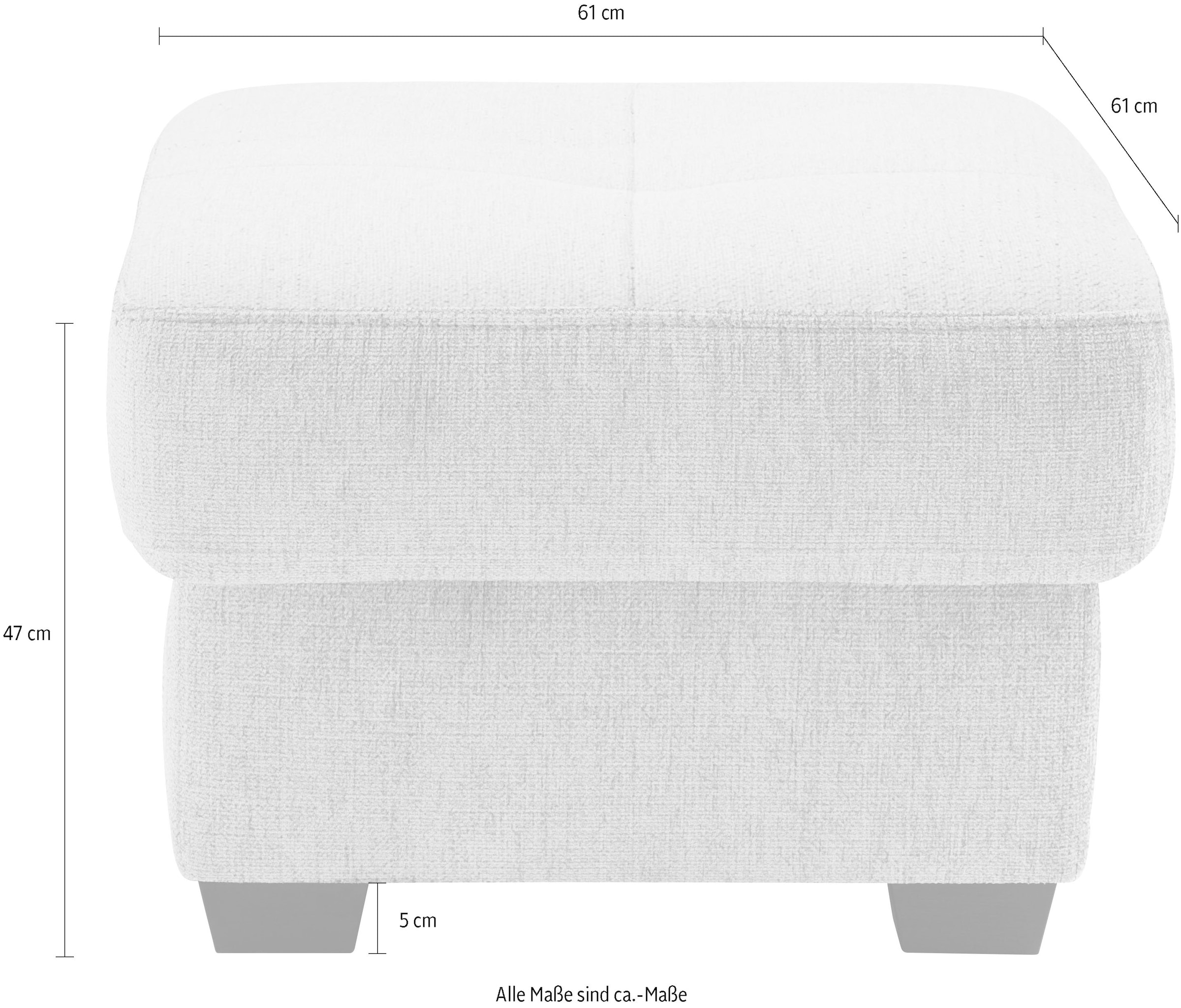 Mr. Couch Hocker »Pierre DuraSpring« 1 Stk. tlg. Mit DuraSpring-Taschenfederkern bis 140 kg belastbar