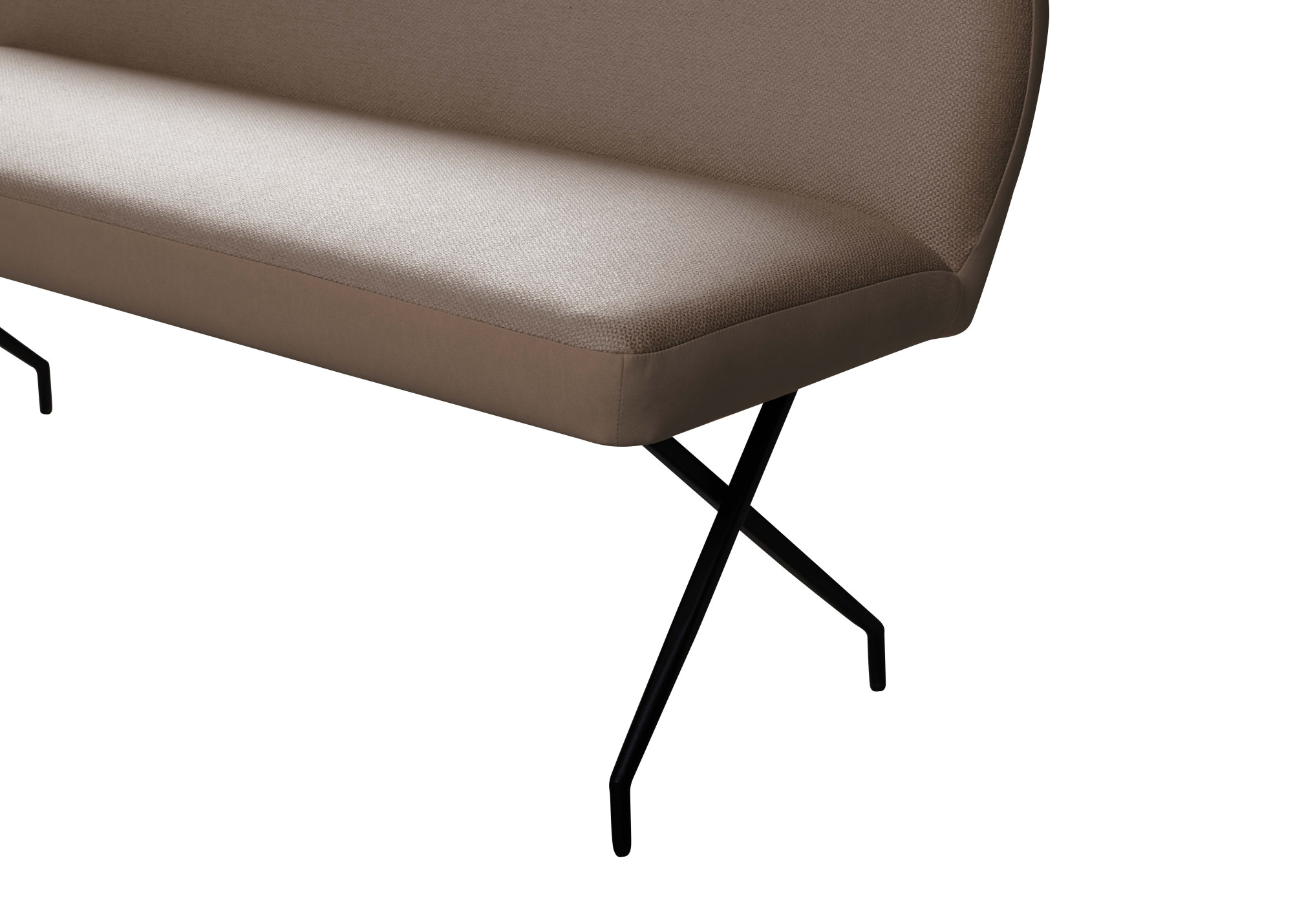 GOODproduct Sitzbank »Bruna Esszimmerbank, Bank, Küchenbank, Polsterbank« Mattschwarzes Metallgestell, 2-Stoff-Design, Wellenfederung im Sitz