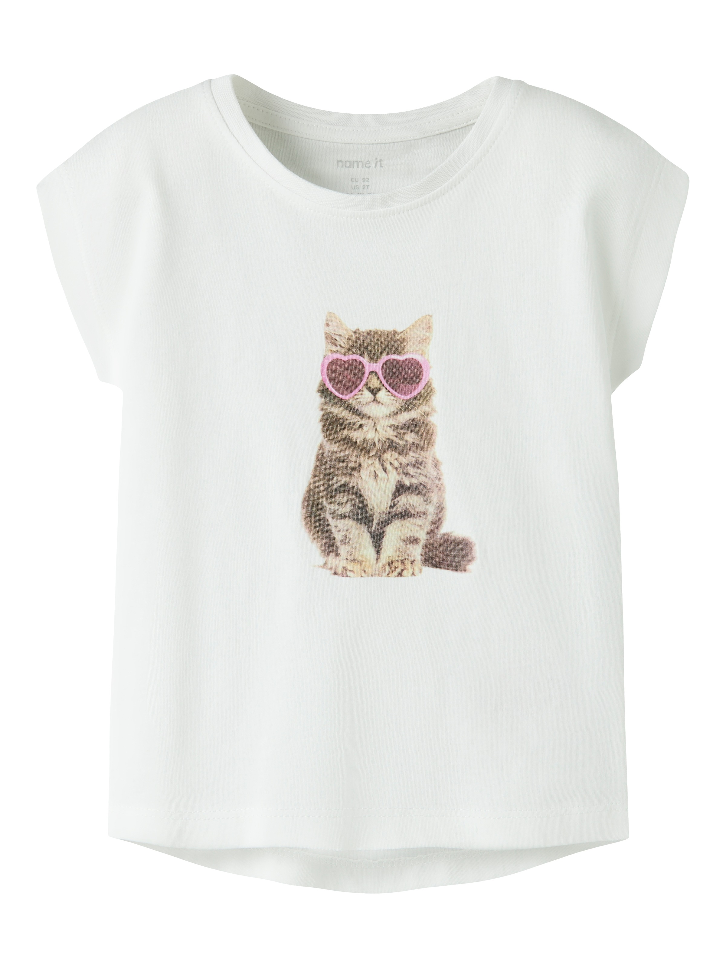Image of Name It T-Shirt "NMFVOTIA CAPSL TOP" Baumwolle, loose fit