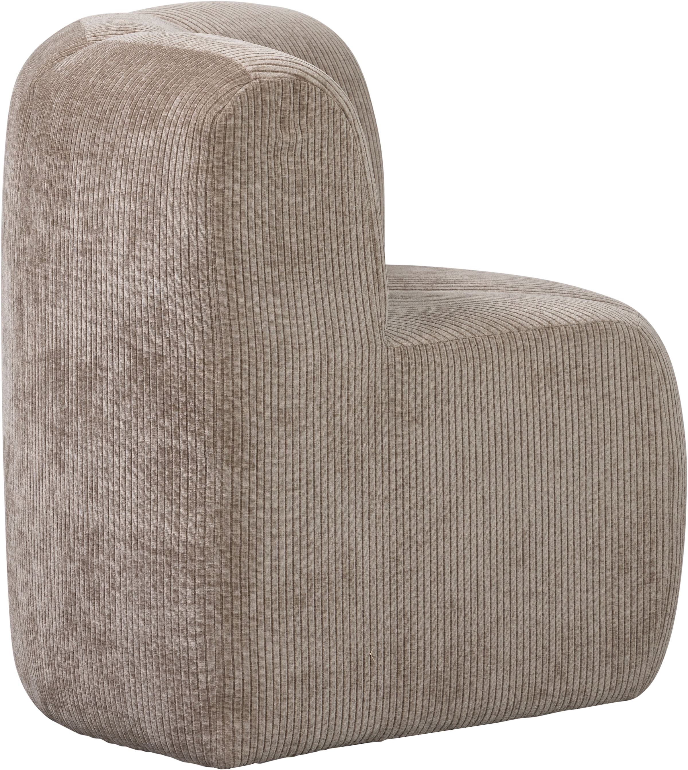 WOOOD Elément d'angle du canapé »Mojo mit Rückenlehne und Jacquard-Rippenbezug B 83 x T 83 x H 83 cm« Excellente résistance à l'usure, capacité de charge 120 kg, combinable