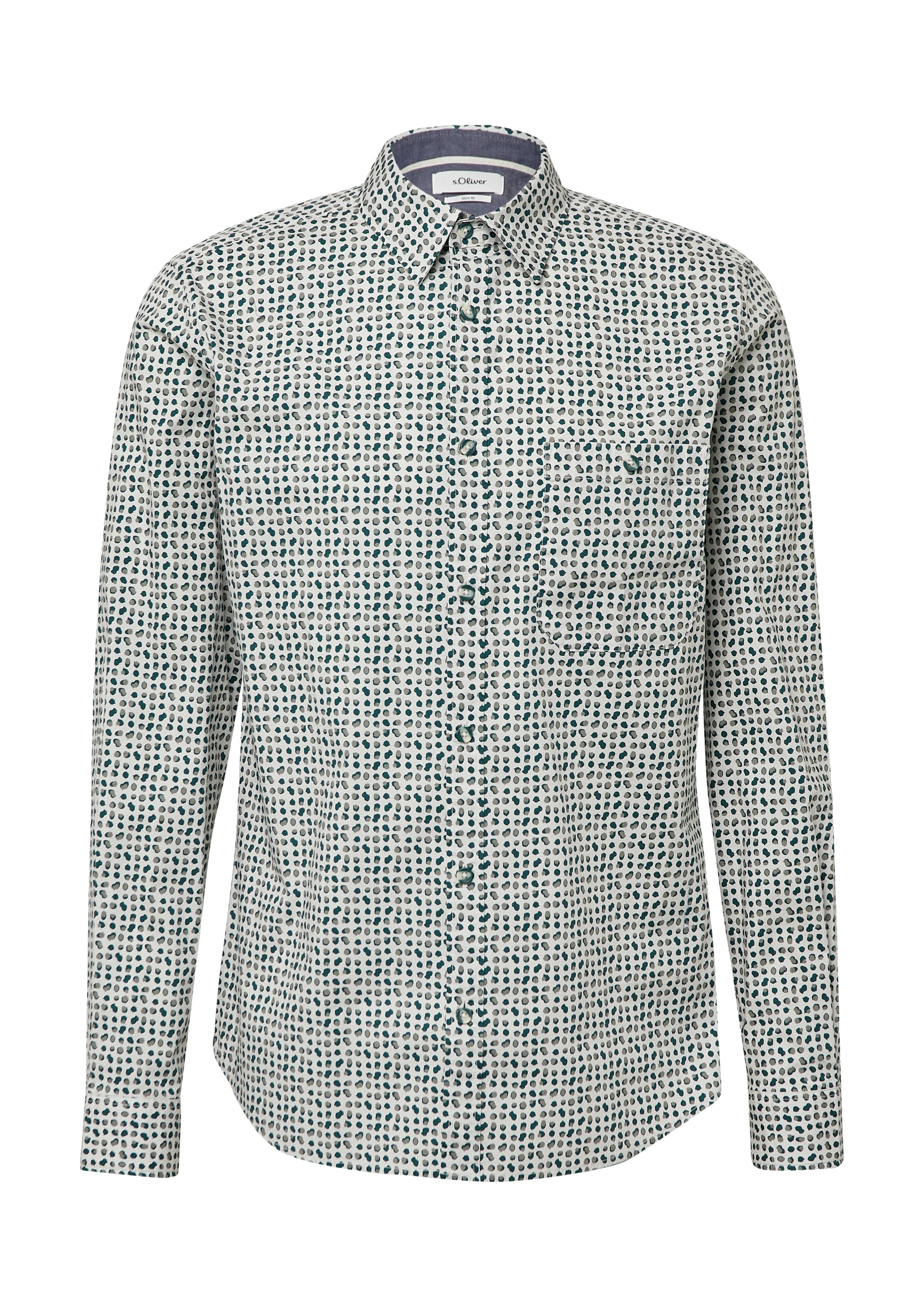 s.Oliver Chemise à manches longues mit Kontrast-Details