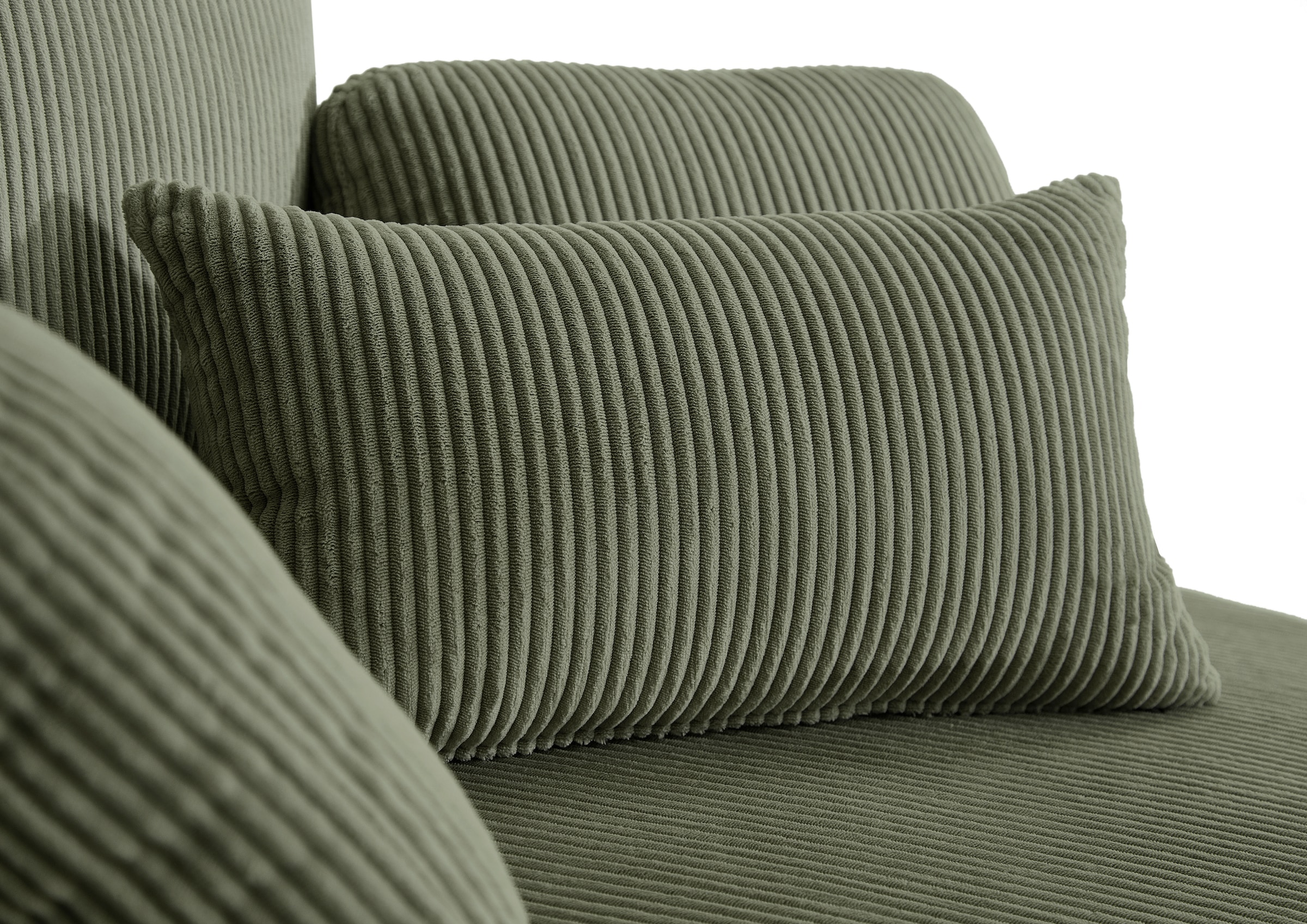 ATLANTIC home collection Loveseat »Ravi«, XXL- Sessel, inklusive Stauraumhocker, Rückenkissen & drei Zierkissen