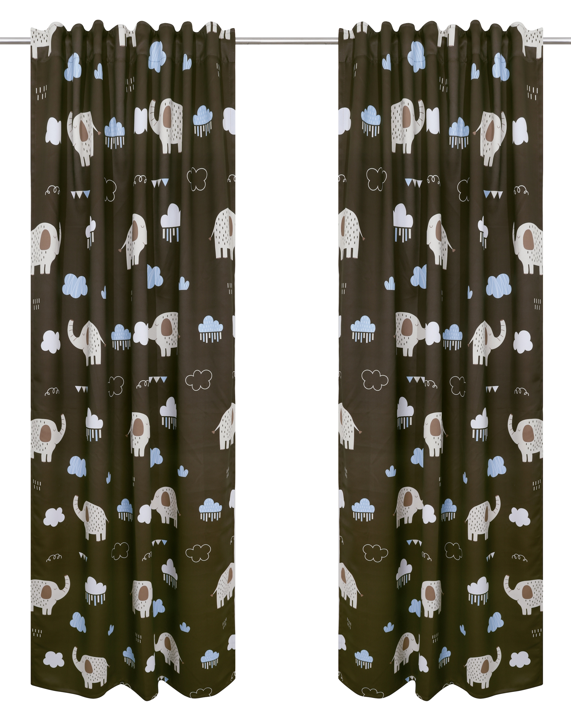 GOODproduct Gardine »Maurrice« Multifunktionsband 1 Stk. tlg. Blickdicht, Multifunktionsband, Pflegeleicht, Elefanten Design