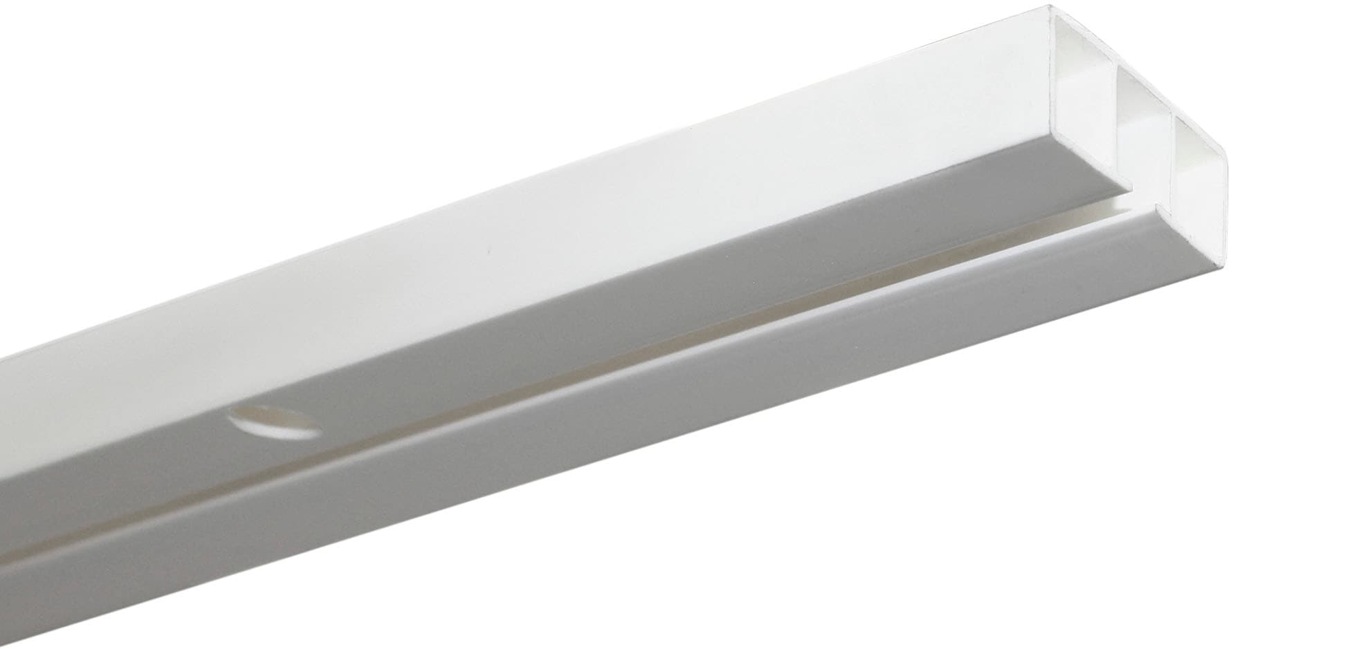 Image of GARDINIA Vorhangschiene "Slim Line" 1 läufig-läufig mit Bohren, Deckenmontage, Kunststoff, Aufputzschiene