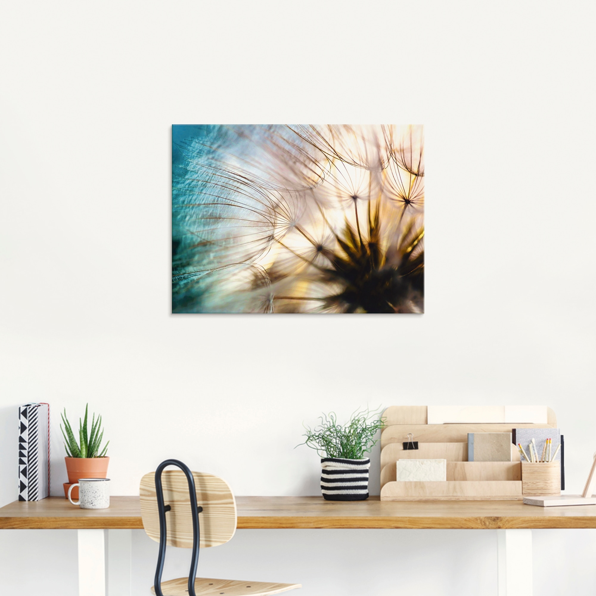 Artland Glasbild »Pusteblume Makro abstrakt«, Blumen, (1 St.), in verschiedenen Grössen