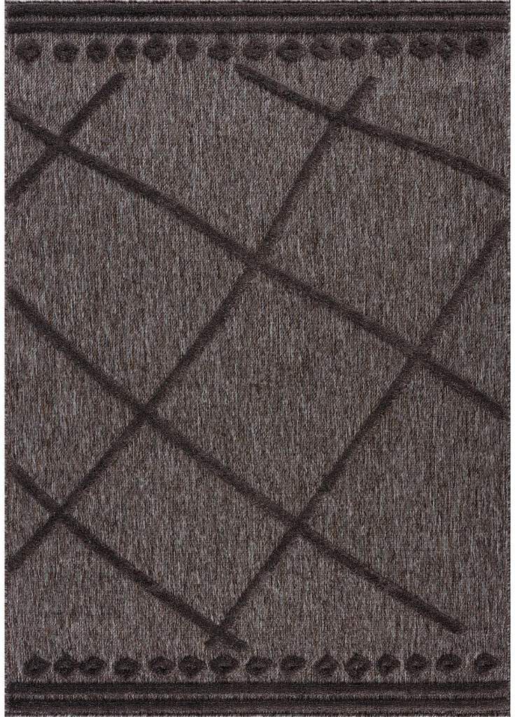 Carpet City Teppich »In-& Outdoorteppich Santorini 58578, 3D-Effekt, Raute-Optik« rechteckig 5 mm Höhe Wetterfest & UV-beständig für Terrasse, Balkon, Küche, Flur