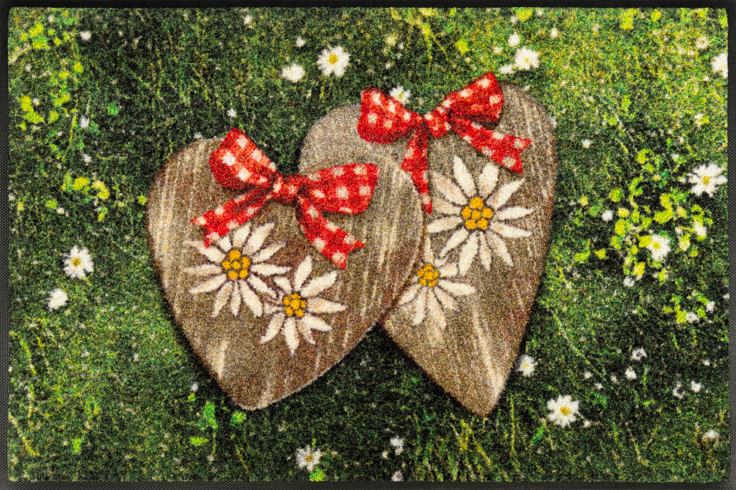 Image of wash+dry by Kleen-Tex Fussmatte "Heimatliebe" rechteckig 7 mm Höhe waschbar und trocknergeeignet