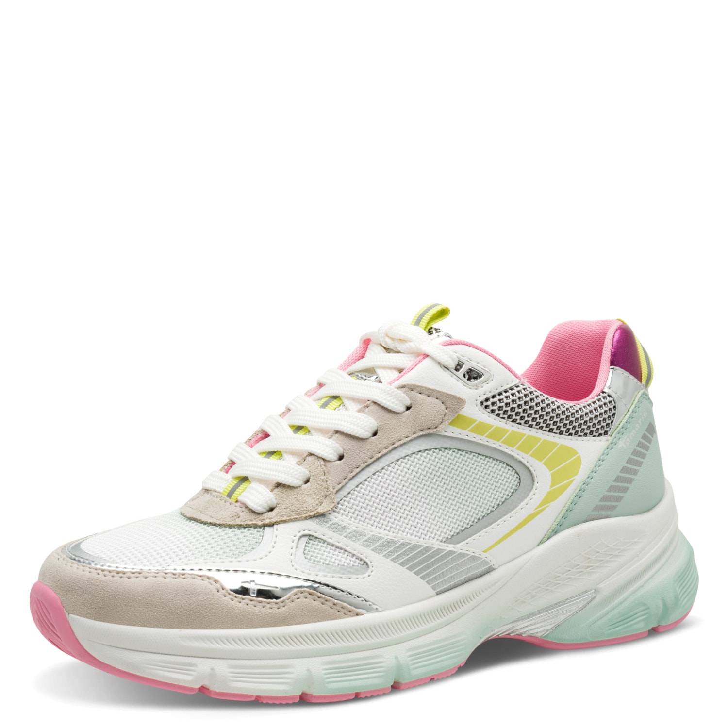 Image of Tamaris Plateausneaker, Freizeitschuh, Halbschuh, Schnürschuh in farbenfrohen Design