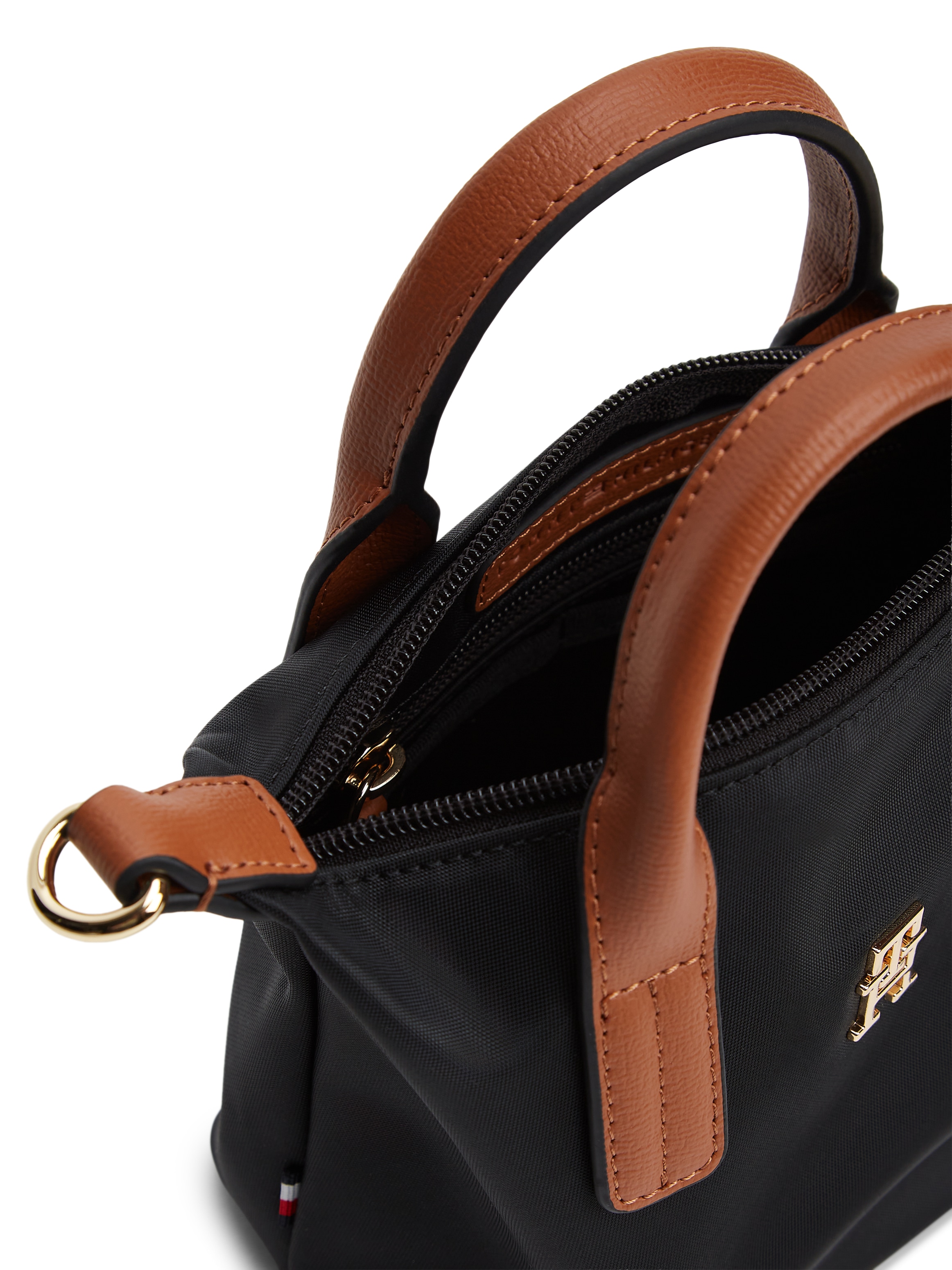 Tommy Hilfiger Handtasche »POPETTE MICRO TOTE« Damen Umhängetasche, Schultertasche im Kontrastlook