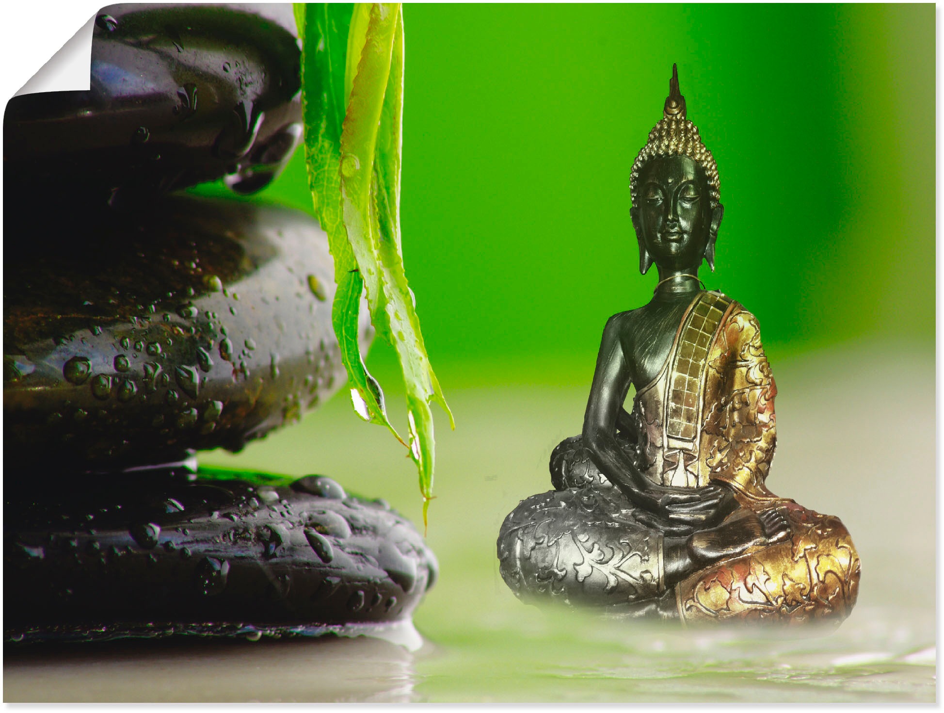 Image of Artland Wandbild »Buddha und Steine«, Religion, (1 St.), in vielen Grössen & Produktarten - Alubild / Outdoorbild für den Aussenbereich, Leinwandbild, Poster, Wandaufkleber / Wandtattoo auch für Badezimmer geeignet bei Ackermann Versand Schweiz