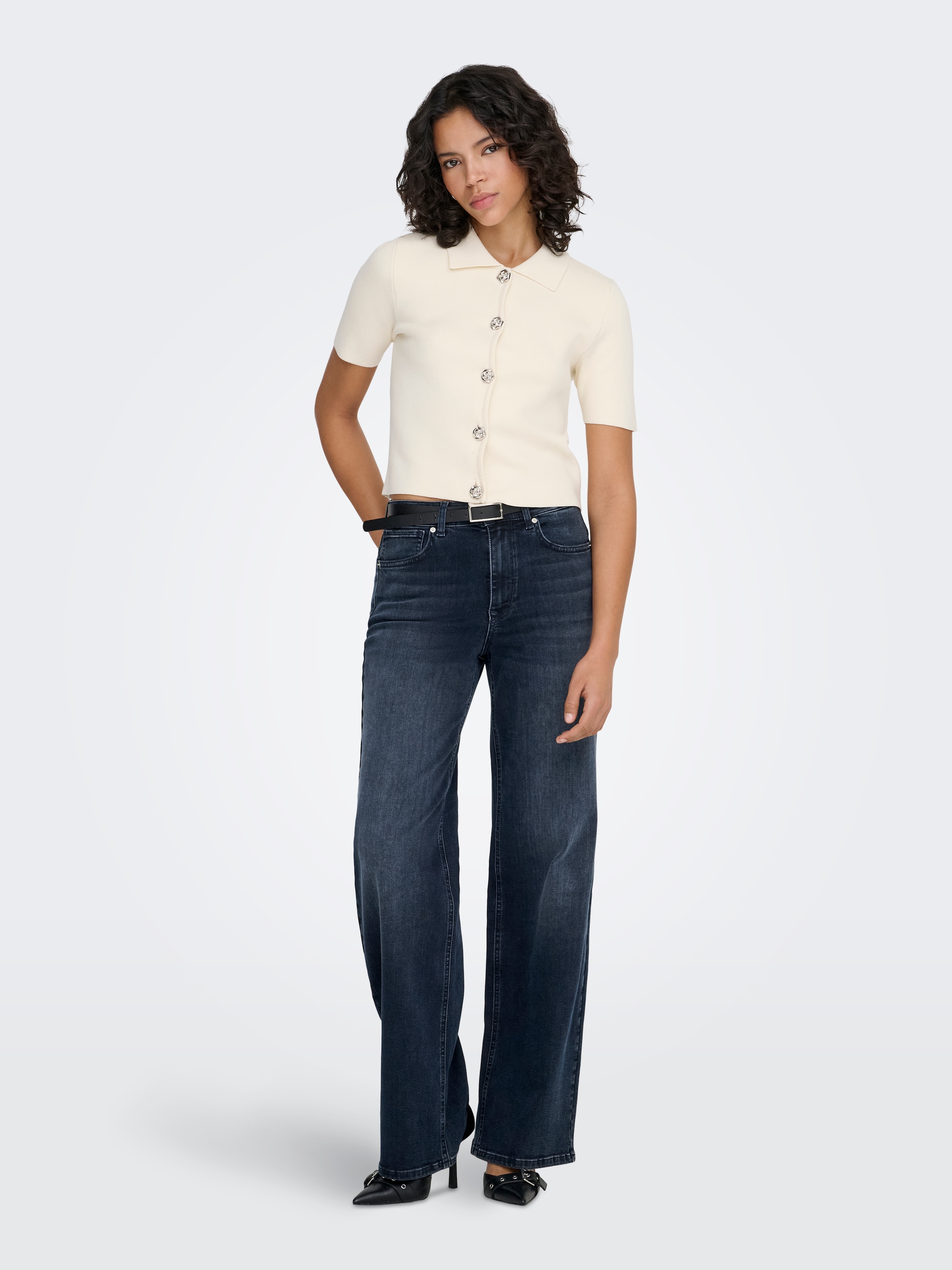 ONLY High-waist-Jeans »ONLMADISON BLUSH HW WIDE DNM DOT632«