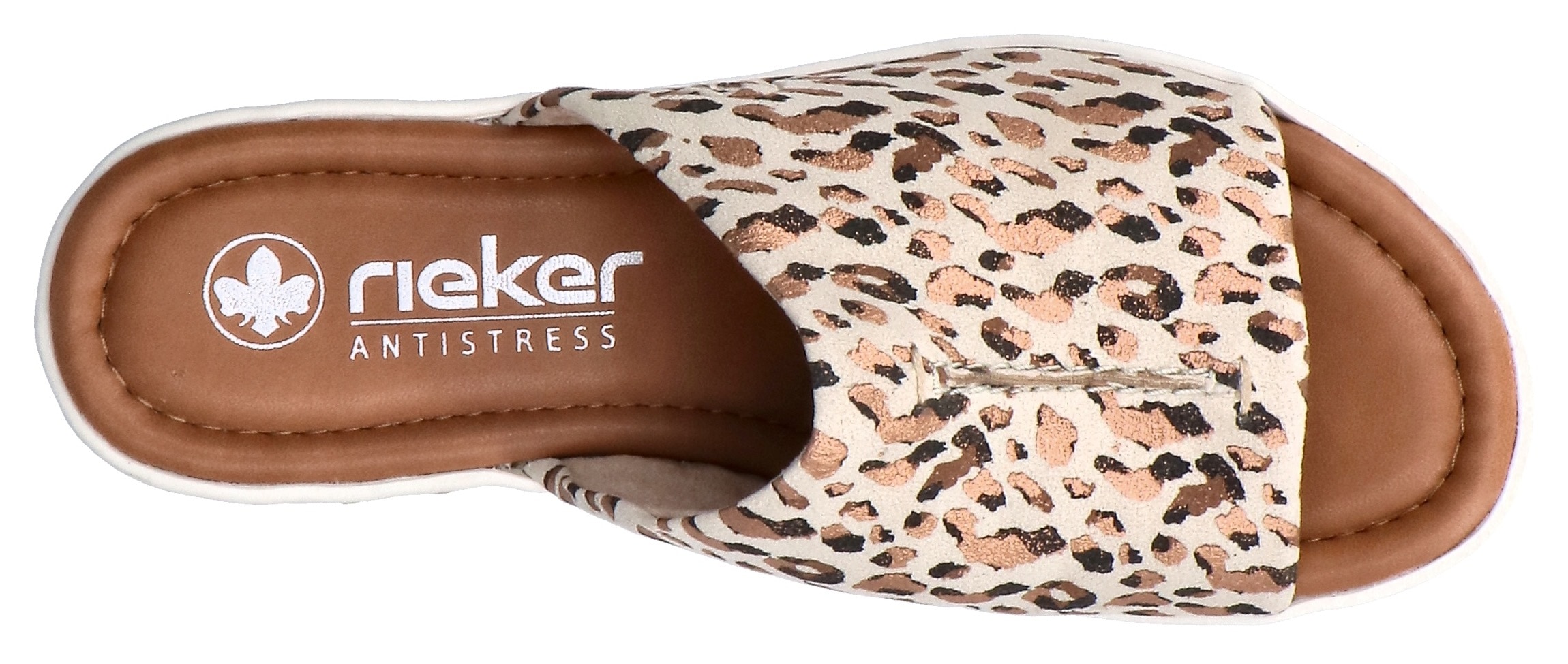 Rieker Pantolette  Chaussure d'été, chausson, talon compensé, à enfiler
