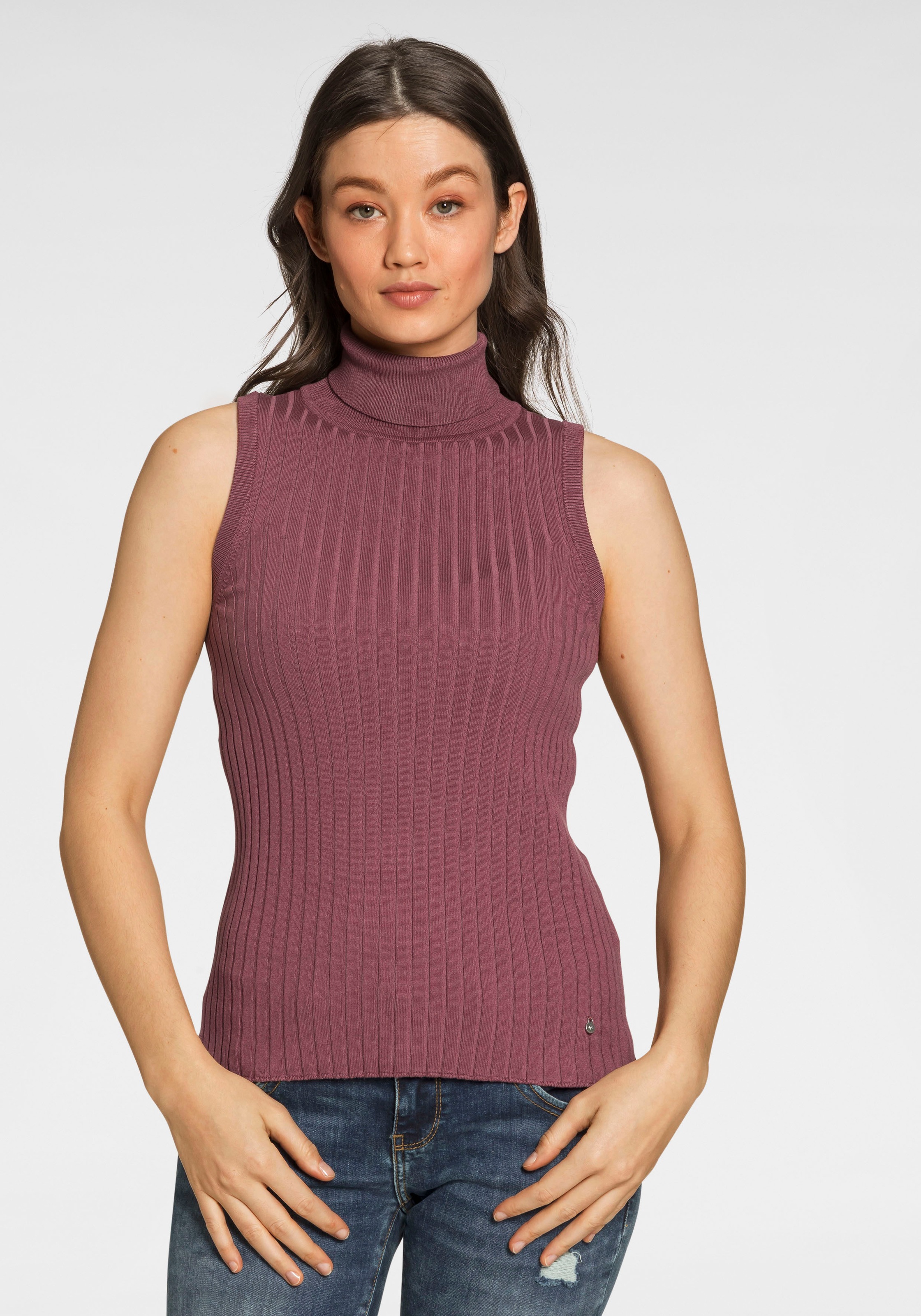 Image of AJC Kurzarmpullover, aus Rippenstrick mit Rollkragen - NEUE KOLLEKTION bei Ackermann Versand Schweiz