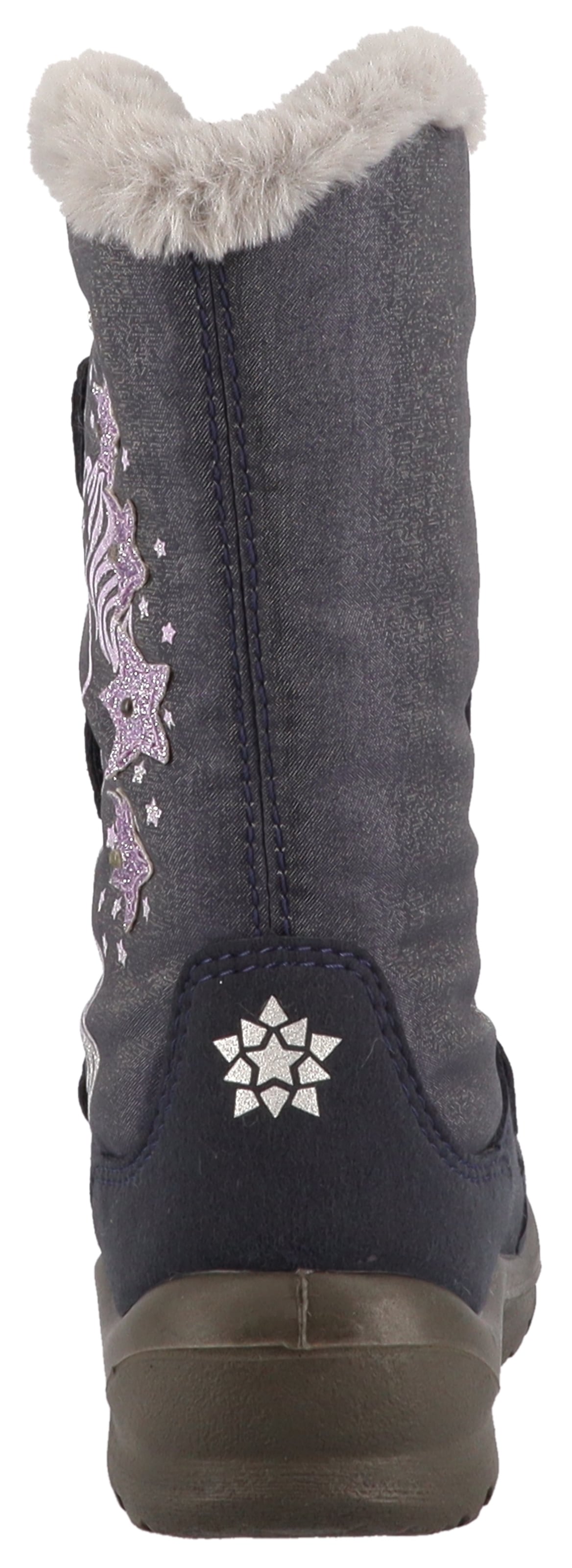 Lurchi Bottes d'hiver »Kiomi SYMPATEX«  bottes à scratch avec paillettes, gabarit de taille à télécharger