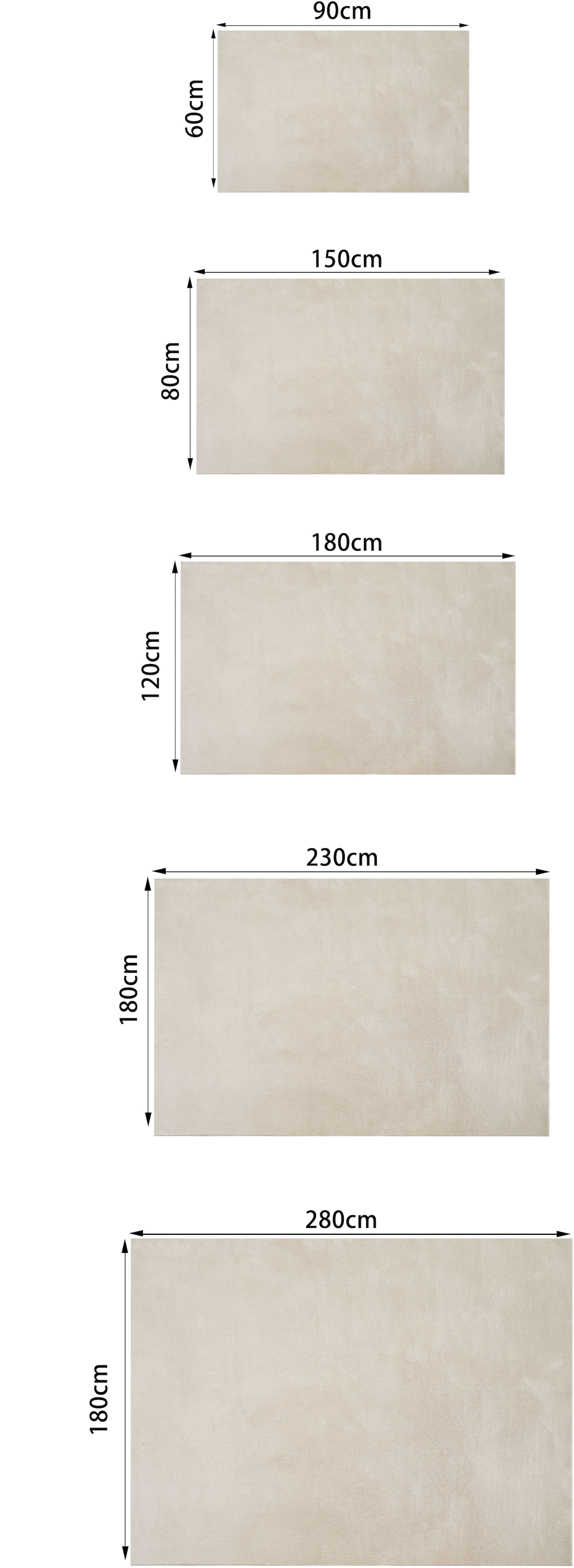 my home Teppich »Cali, weich, modern, waschbar« rechteckig 16 mm Höhe Uni-Farben, kuschelig, & weich, Wohnzimmer, Schlafzimmer, Esszimmer