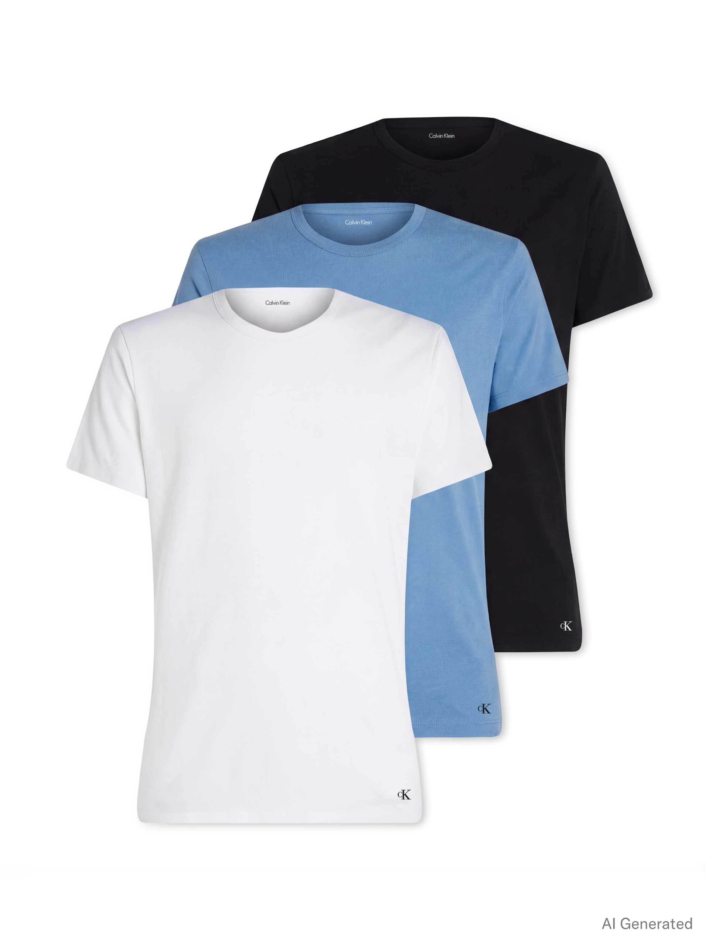 Image of Calvin Klein Underwear T-Shirt "SHORT SLEEVE CREW NECK 3PK" Packung, 3er-Pack, 3 mit Logo am Saum