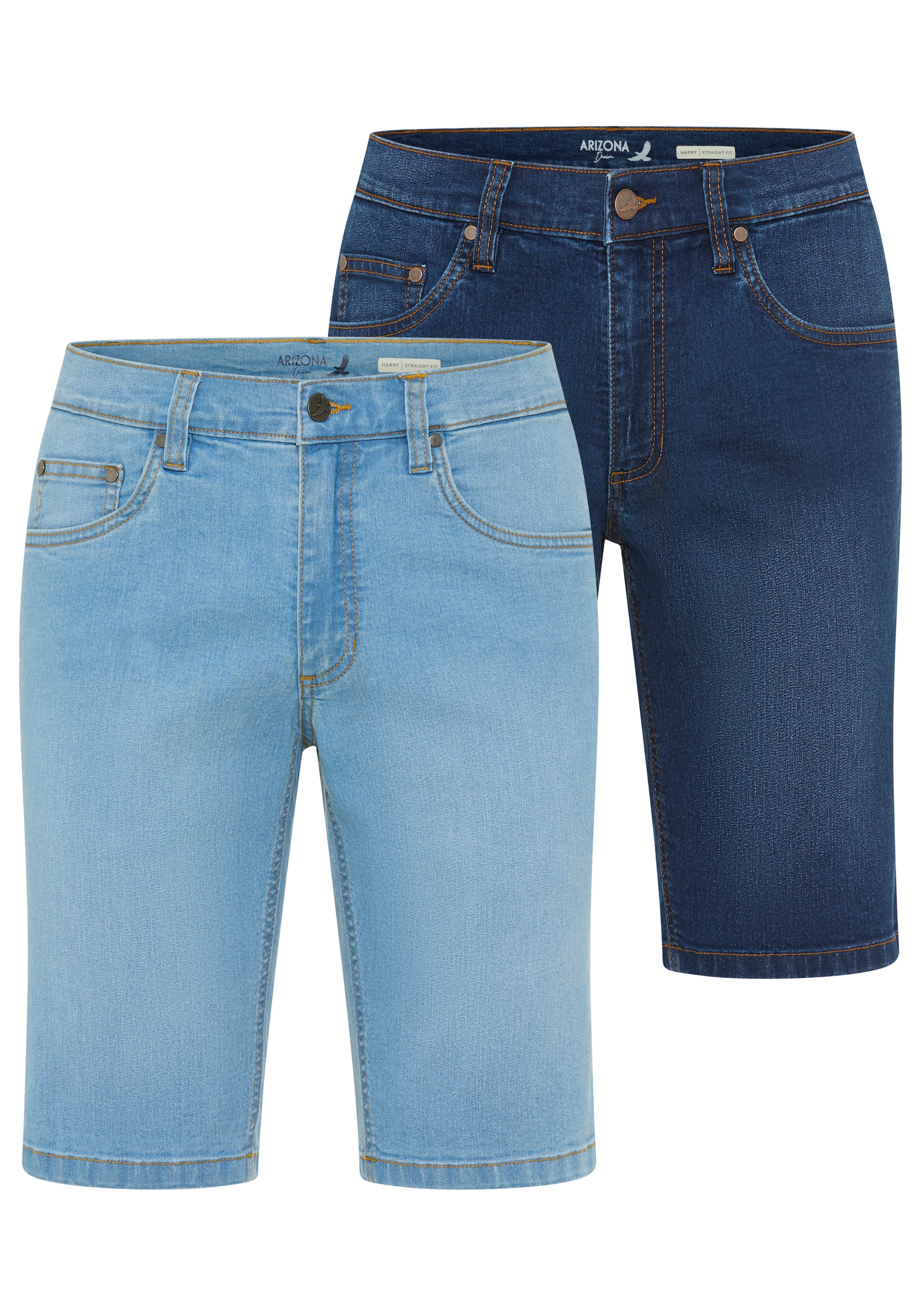 Image of Arizona Jeansshorts "Doppelpack Denimshorts" 2er-Pack, Regular-Fit, gerade geschnittenes Bein