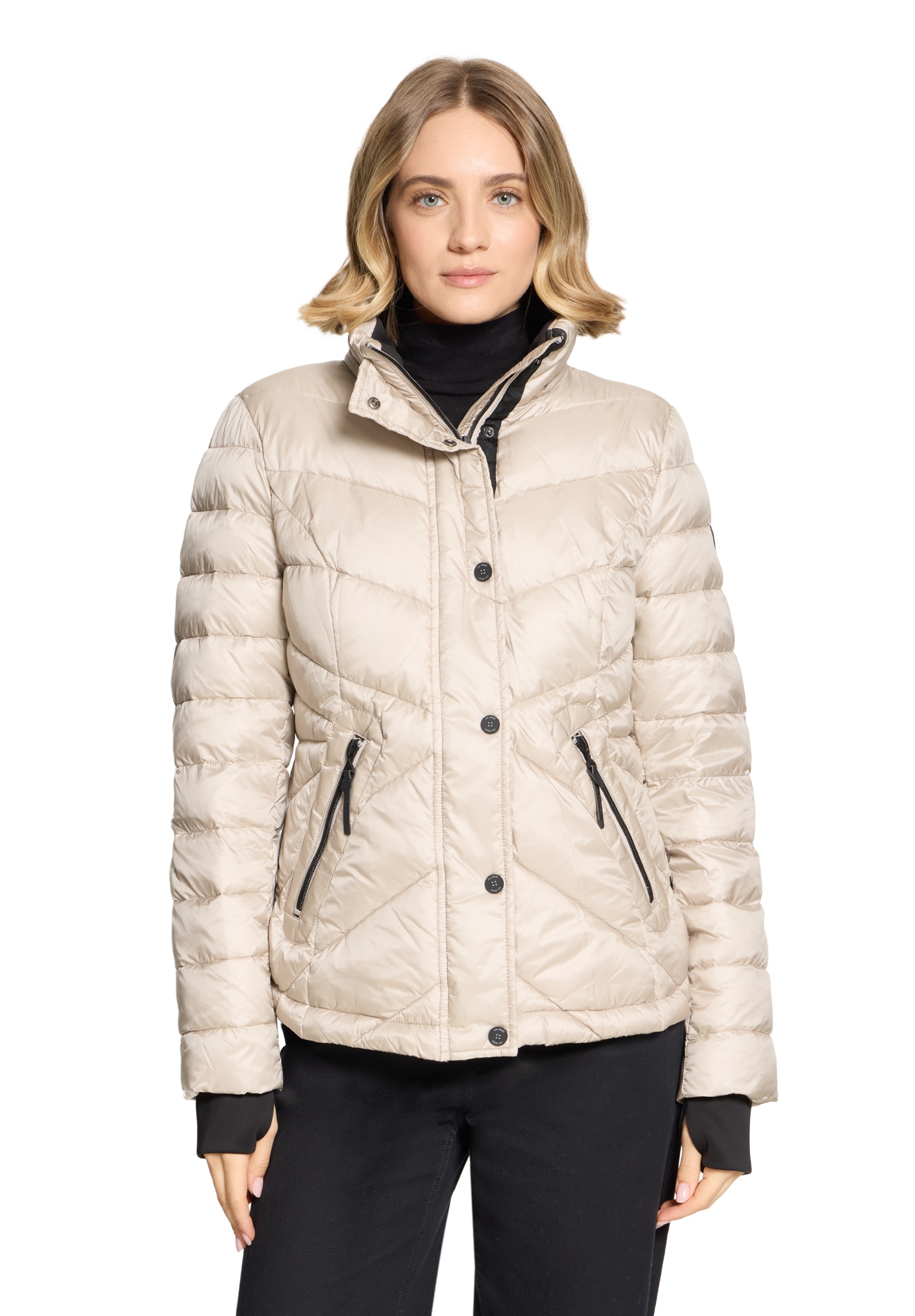Image of Gil Bret Steppjacke mit Kapuze mit abnehmbarer Kapuze und verdecktem Reissverschluss