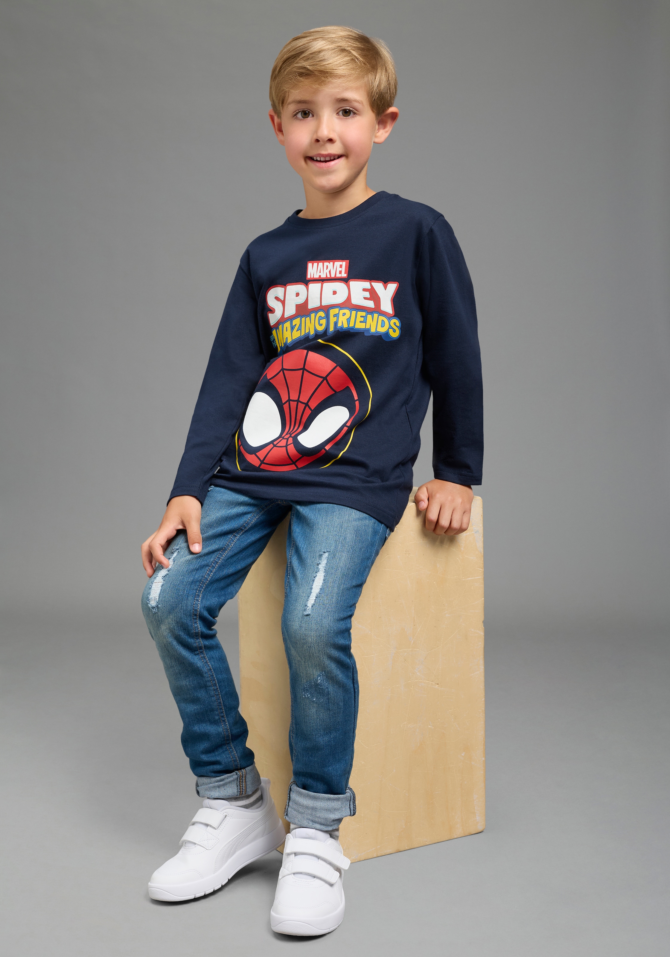 KIDSWORLD Langarmshirt »SPIDEY Shirt, Disney« Disney-Shirt, Basic-Passform, Langarm, mit modischem Druck