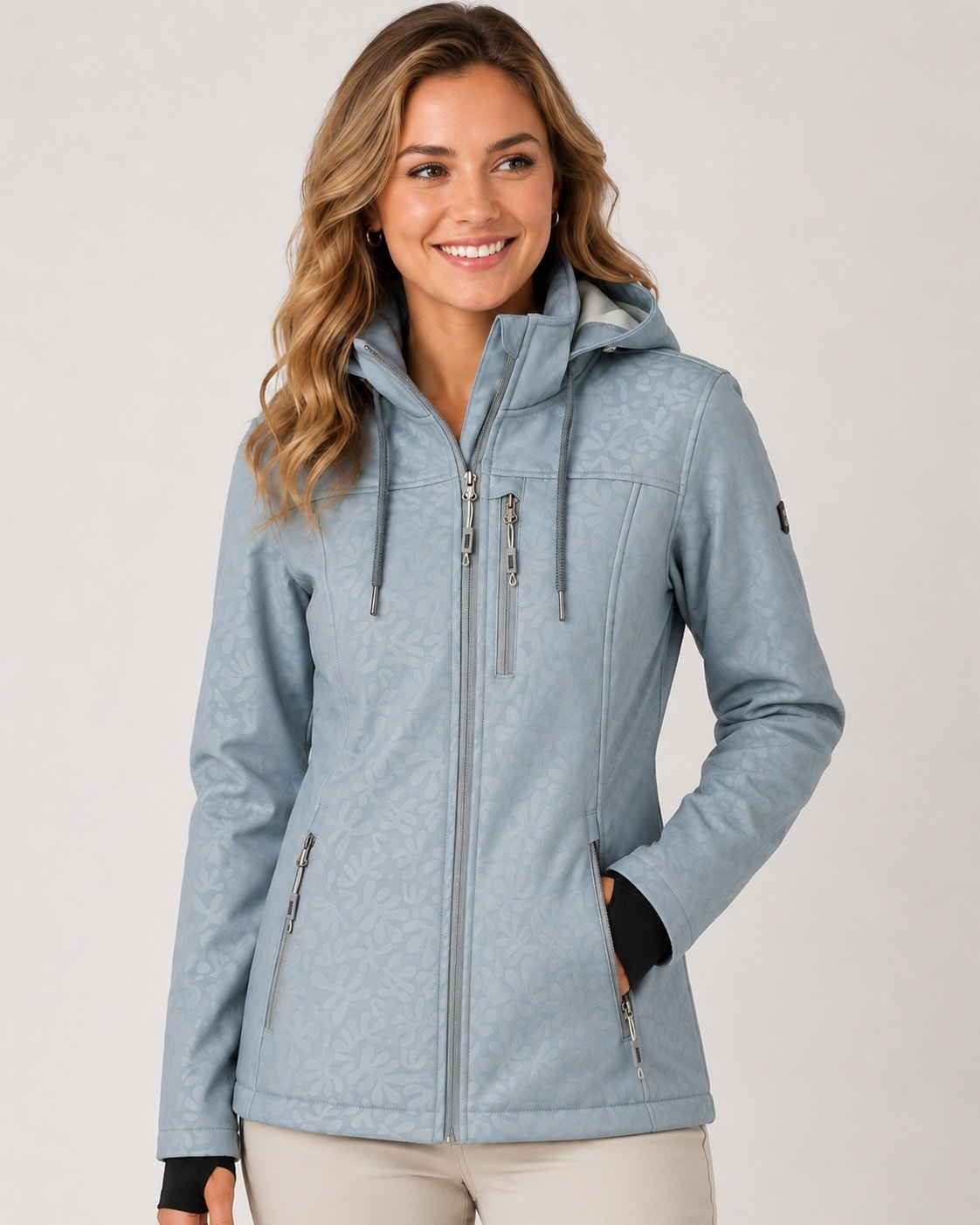 LPO Veste softshell »Softshelljacke Janice Übergangsjacke« avec capuche Impression intégrale