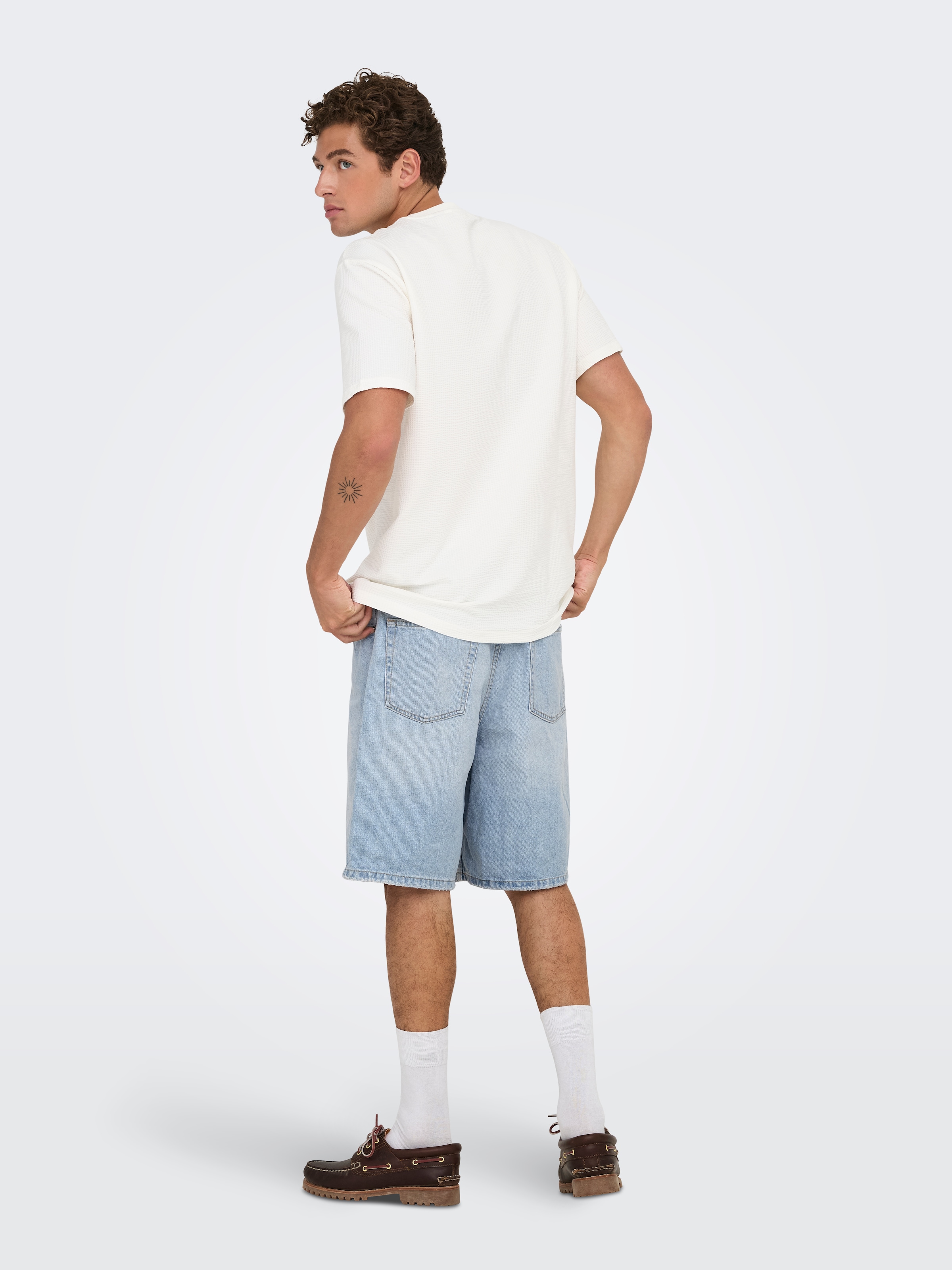 ONLY & SONS Short en jean »ONSFADE LB 3155 TAI DNM SHORTS NOOS« coton, coupe ample