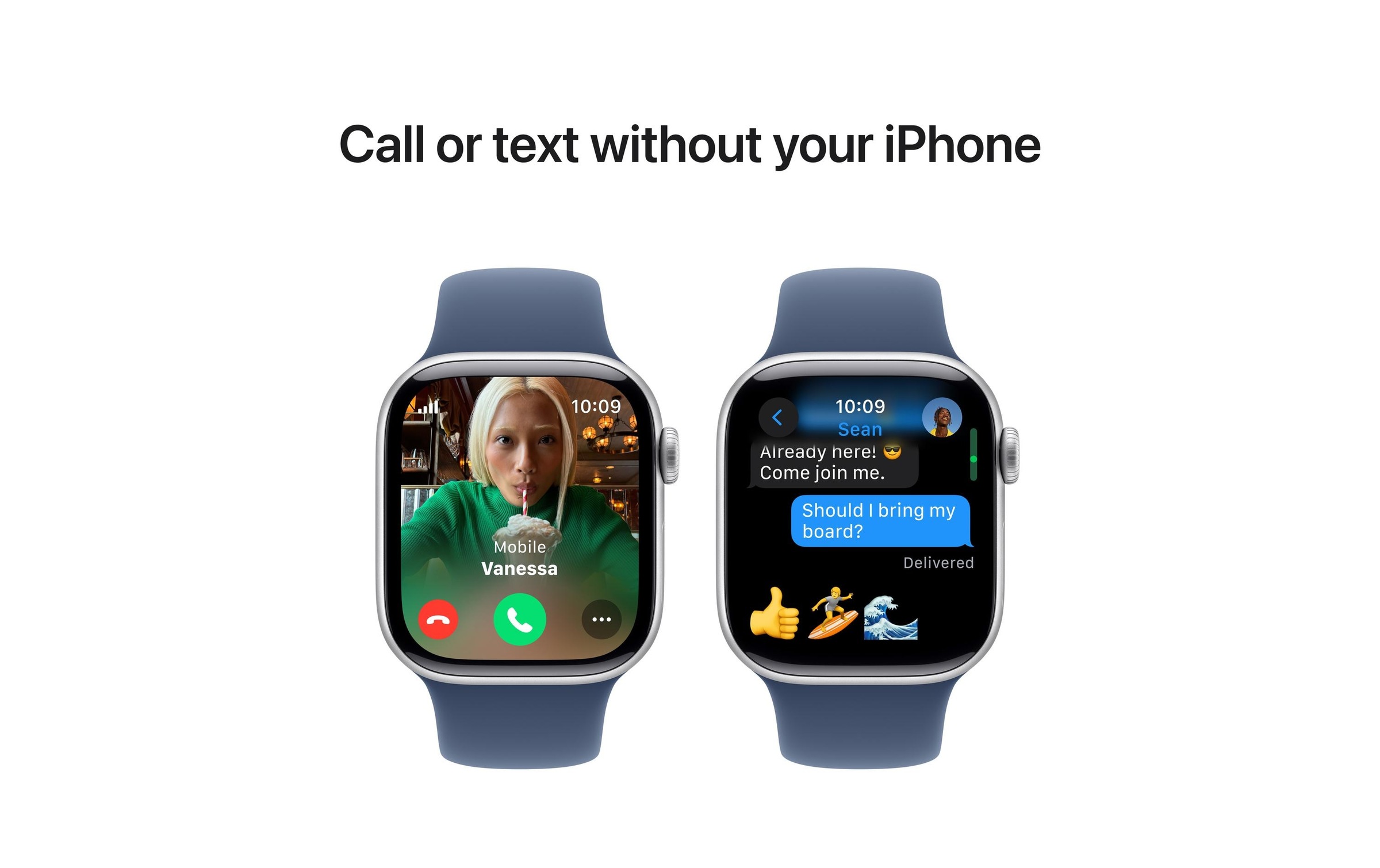 Apple Watch Series 10 Aluminium, 42 mm, GPS + Cellular, Sport Band M/L, Silberfarben