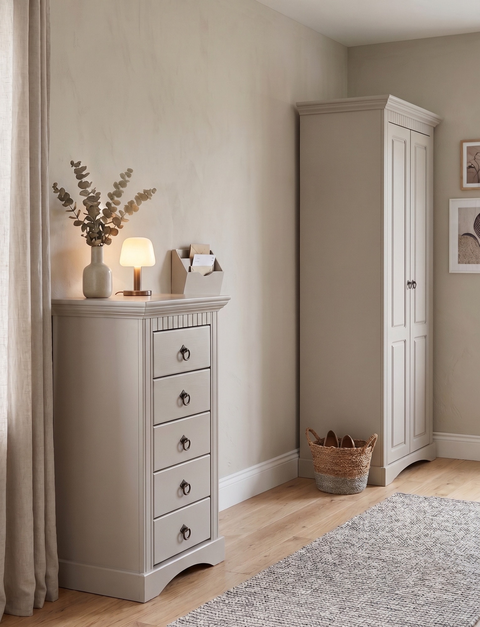 GOODproduct Kommode »Rustic« Breite 48cm, aus massiver Kiefer, 5 Schubladen, FSC®-zertifiziert