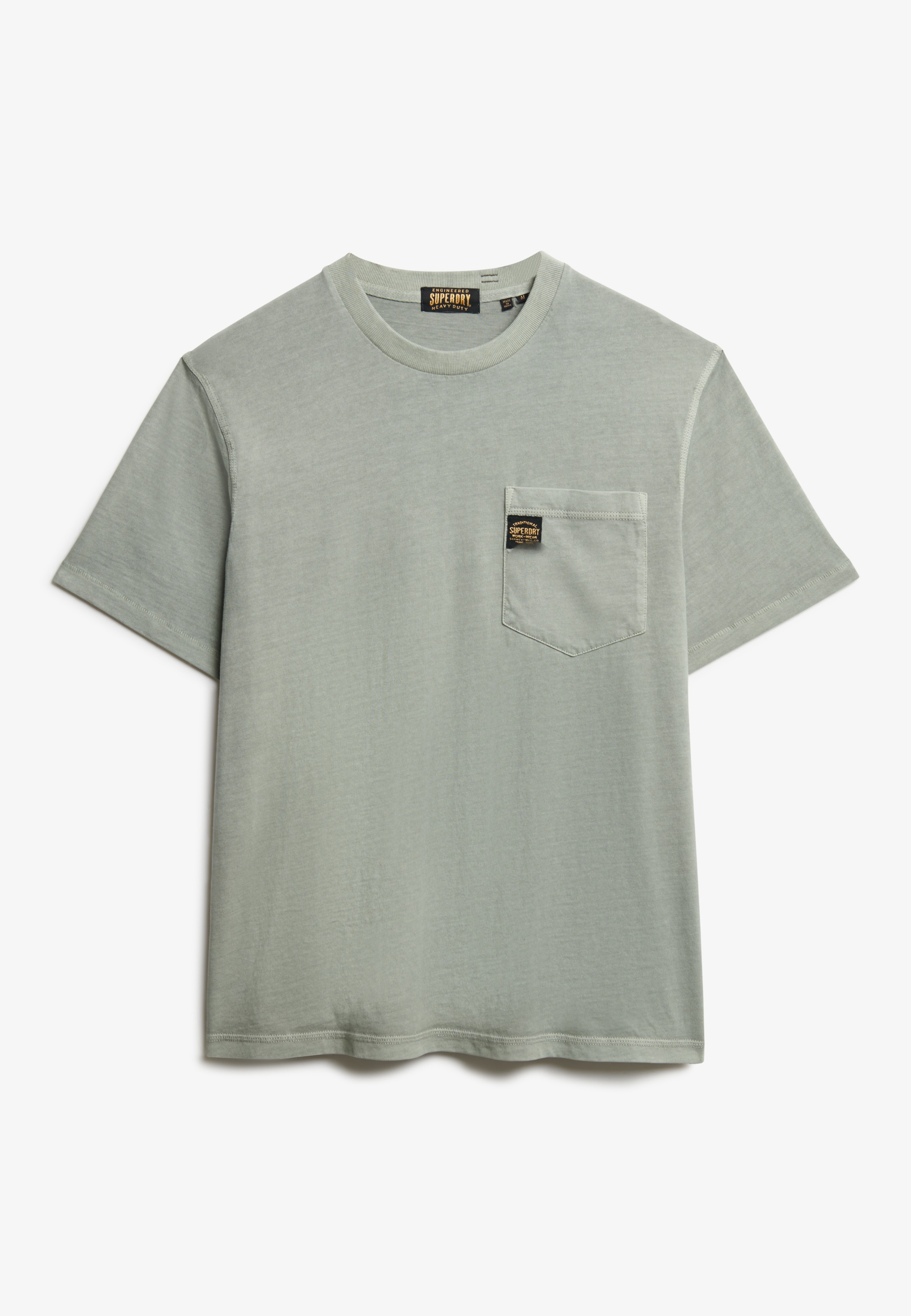 Superdry Rundhalsshirt »CONTRAST STITCH POCKET T-SHIRT«, mit stylischer Brusttasche mit Logo-Flag