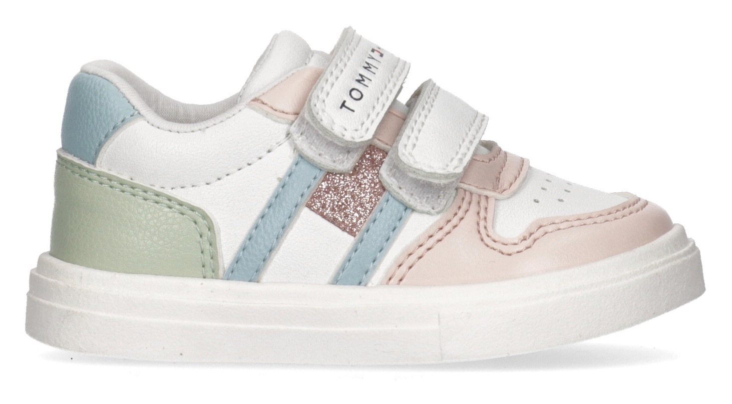Tommy Hilfiger Klettschuh »FLAG LOW CUT VELCRO SNEAKER WHITE/MULTICOLOR«, im Retro-Look kaufen