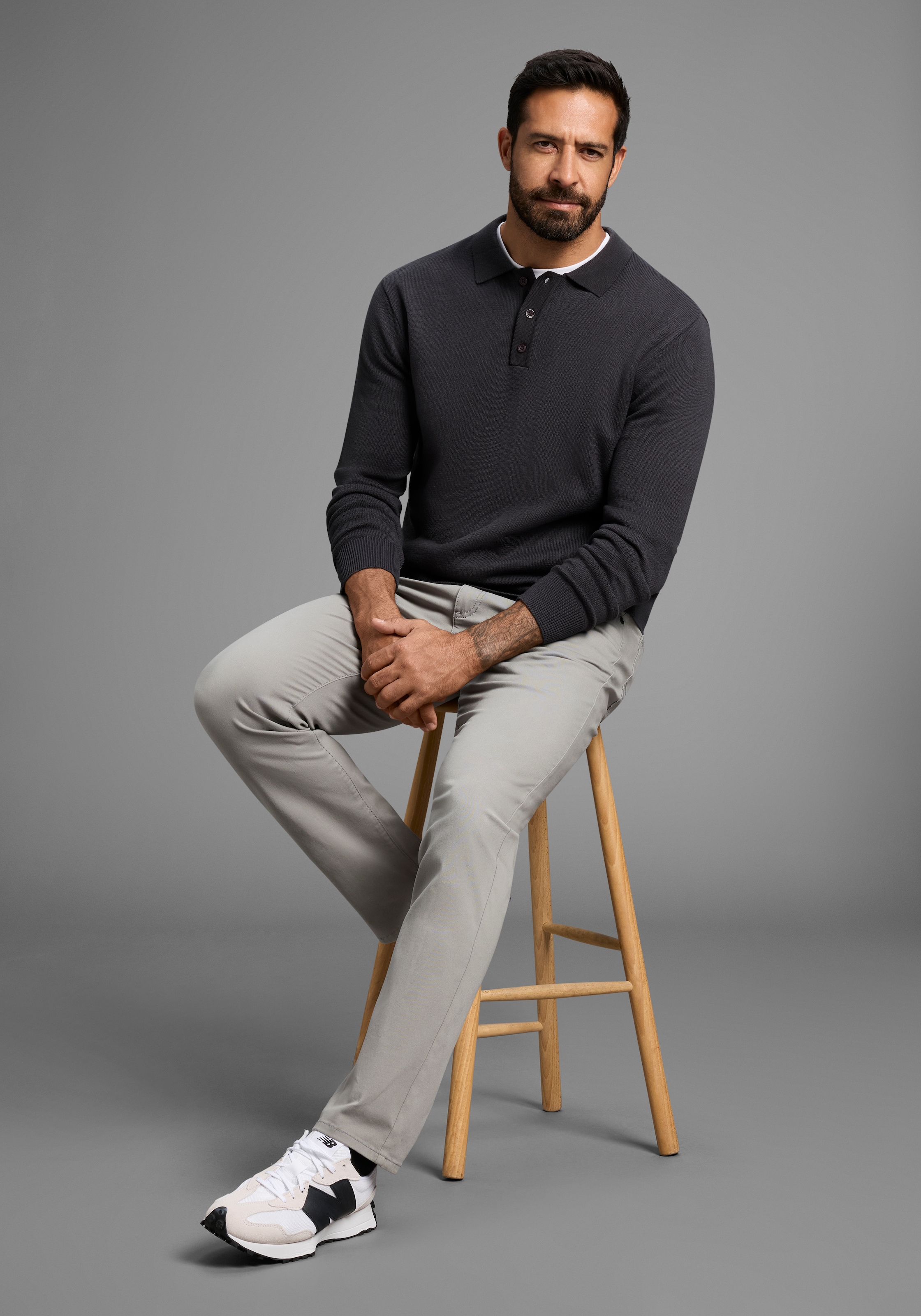Image of Mans World Polokragenpullover "Neue Kollektion " Feinstrick, ideal für die Übergangszeit, Basic Style