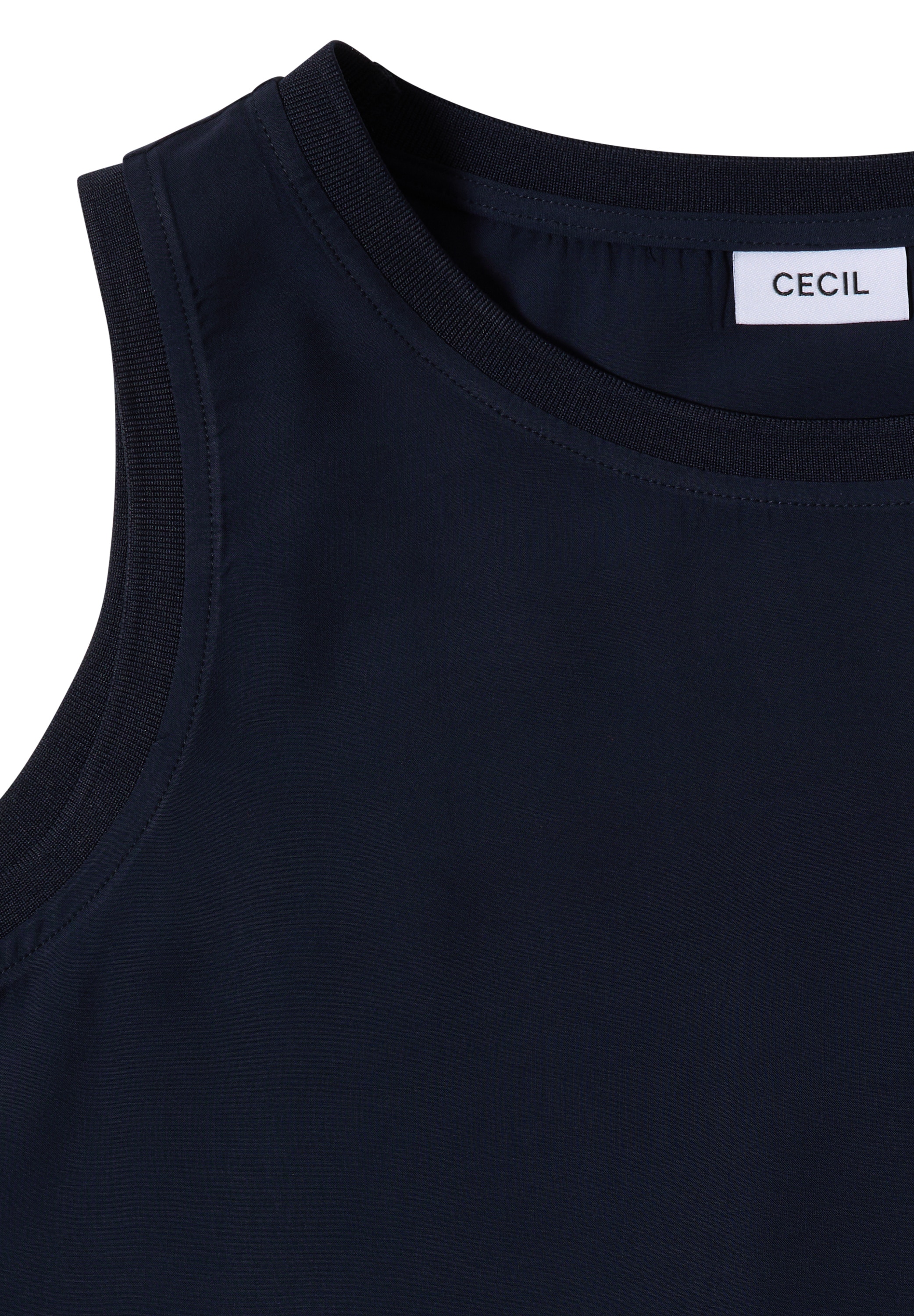 Cecil Top chemisier T-shirt d'été, viscose, sans manches
