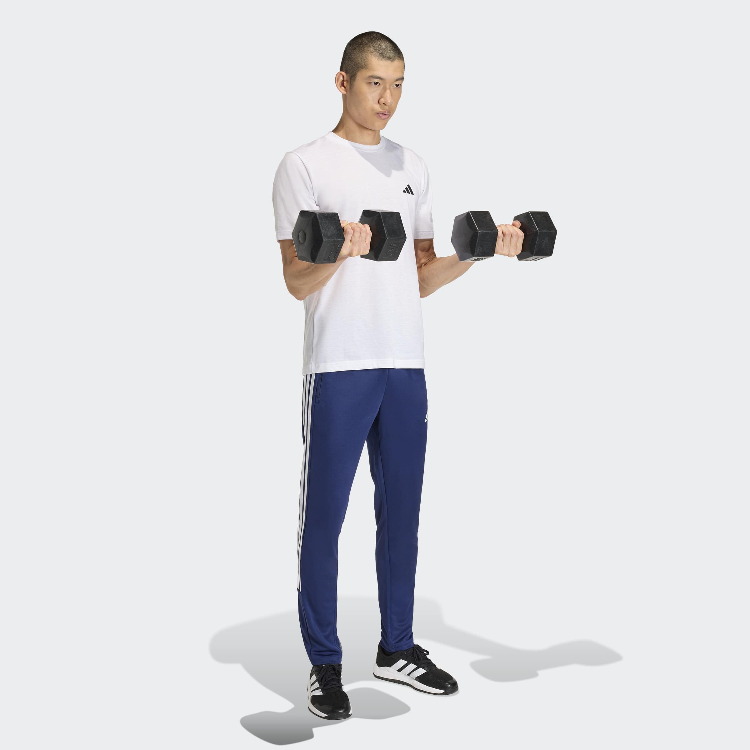 adidas Performance Pantalon de sport »WORKOUT ESSENTIALS ALL-SET 3-STREIFEN, GEWIRKTES MATERIAL«  pantalon d'entraînement, Climacool, coupe régulière
