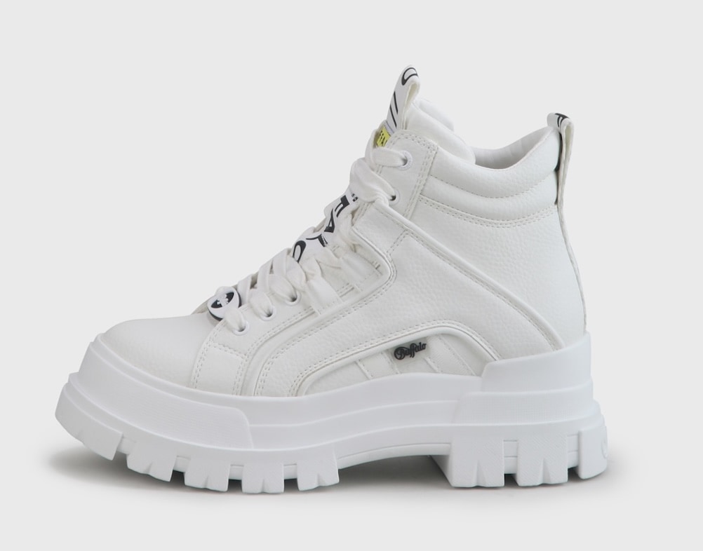 Buffalo Bottines à lacets »ASPHA NC MID«  Plateauboots, Schnürstiefelette, High Top Sneaker in monochromer Optik