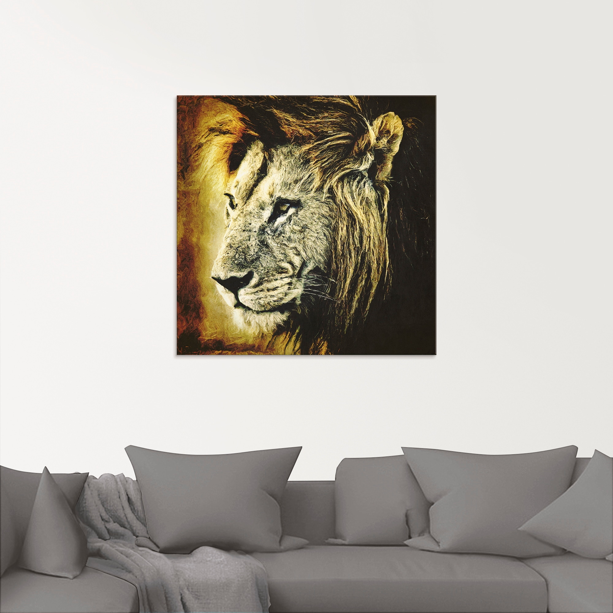 Artland Glasbild »Löwe«, Wildtiere, (1 St.), in verschiedenen Grössen