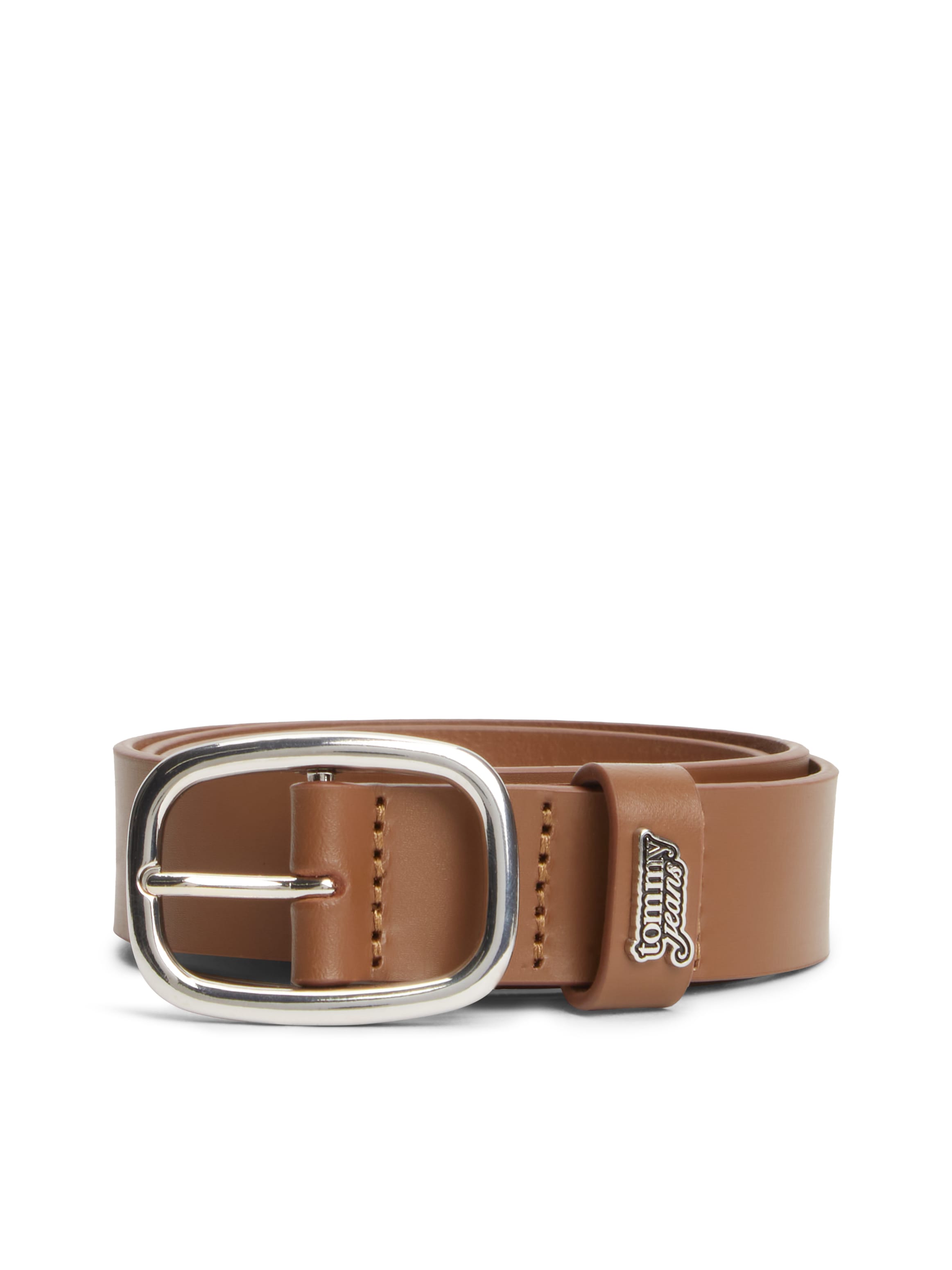 Tommy Jeans Ledergürtel »TJW OVAL 3.0 BUCKLE« Grössenverstellbar mit Logodetail