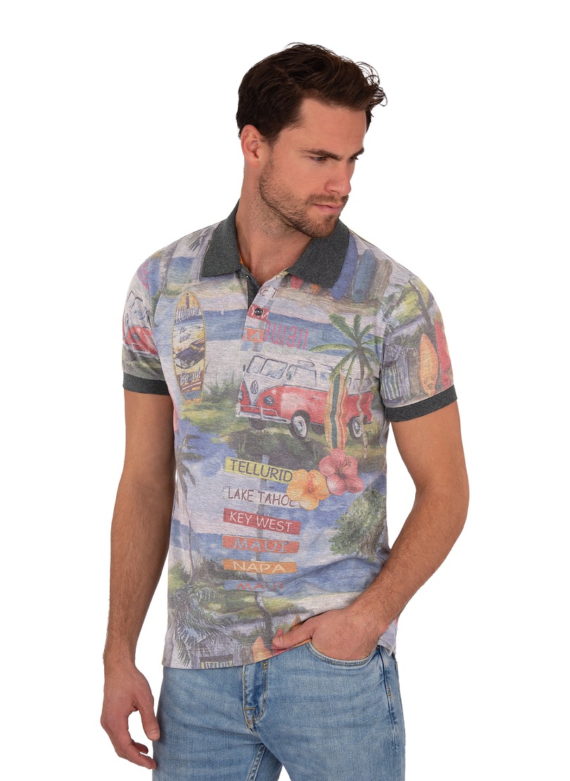 Image of Trigema Poloshirt, mit modischem Druck bei Ackermann Versand Schweiz