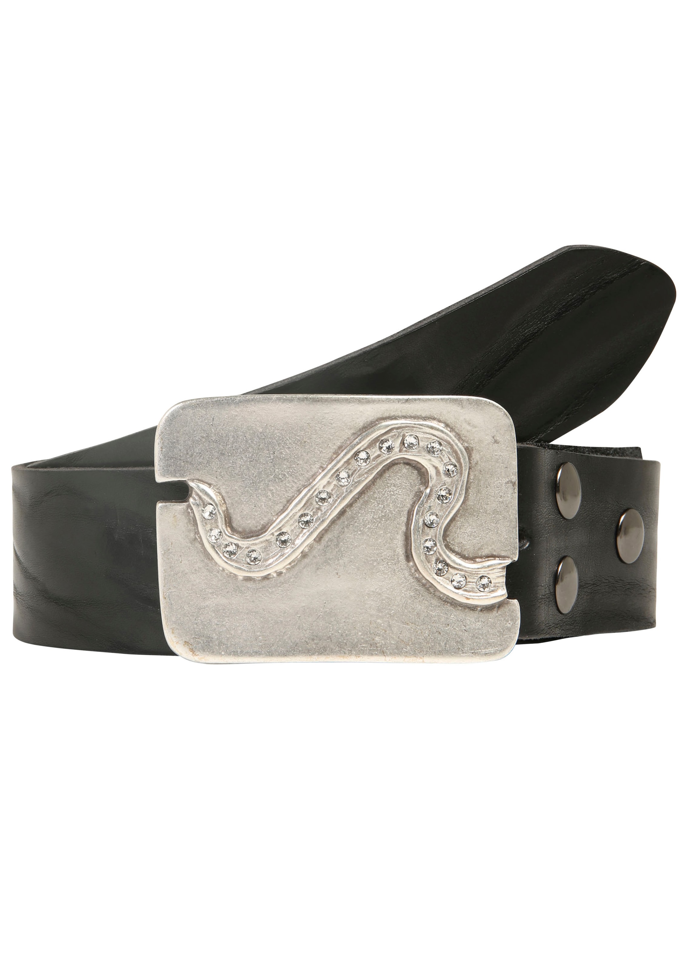 Image of Rettungsring Gürtel Ledergürtel mit austauschbarer Schliesse "Pfad Swarovski"
