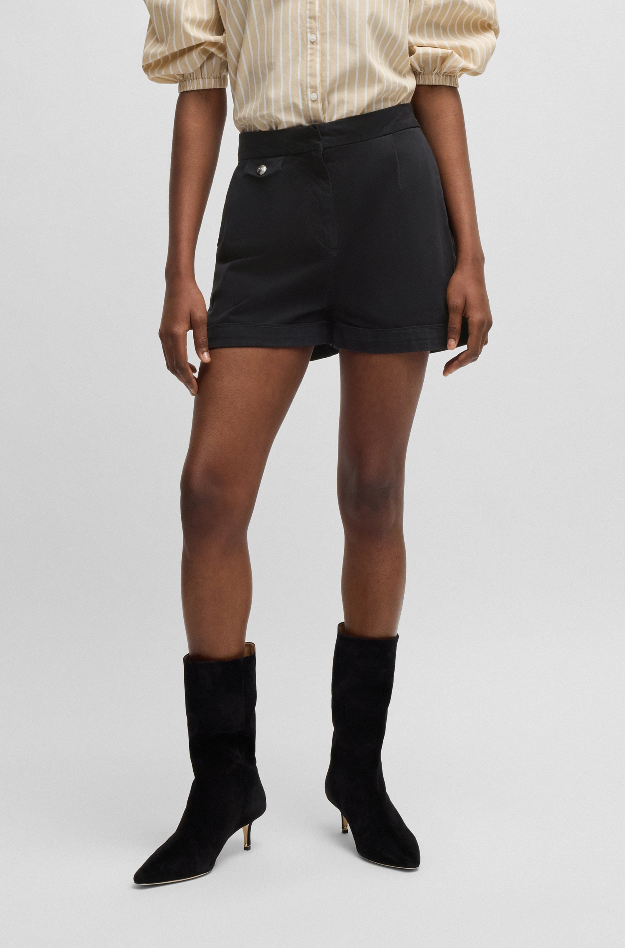 BOSS ORANGE Shorts »C_Taschi-D«, mit BOSS Metall Logo