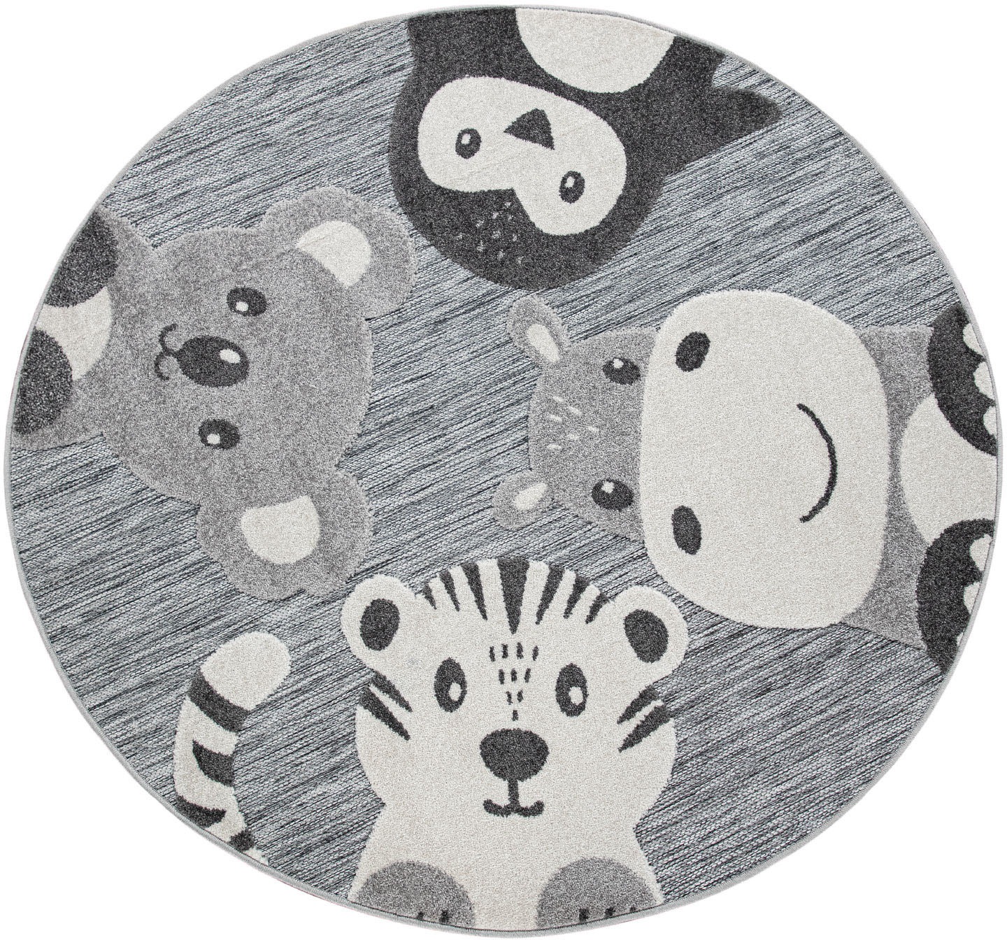 Image of Paco Home Kinderteppich »Tweet 461«, rund, 8 mm Höhe, Flachgewebe mit Hoch-Tief-Effekt, Motiv Tiere, In- und Outdoor geeignet, Kinderzimmer bei Ackermann Versand Schweiz