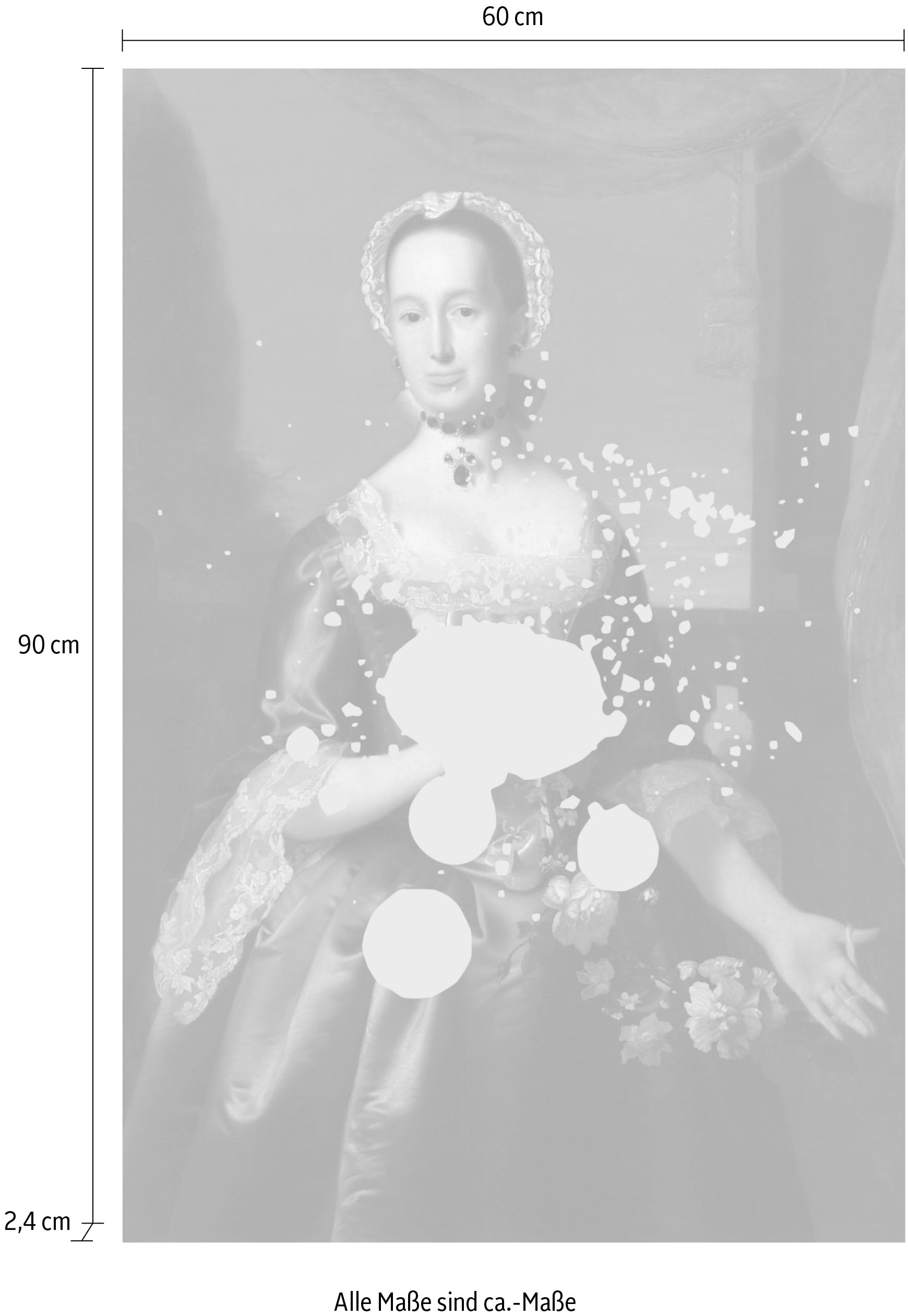 queence Acrylglasbild »Frau mit Farbklecks« Bilder von Frauen | Formen | Frau | Gemälde | Historische Persönlichkeiten | Kunst Fine Art-Print in Galeriequalität