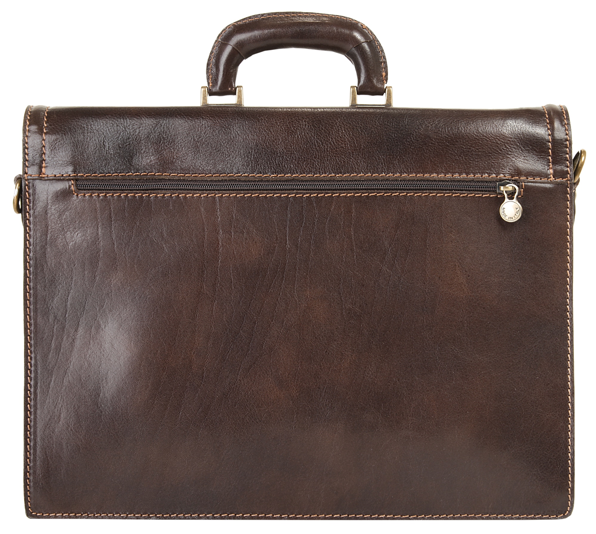 Bagan Aktentasche, echt Leder, Made in Italy