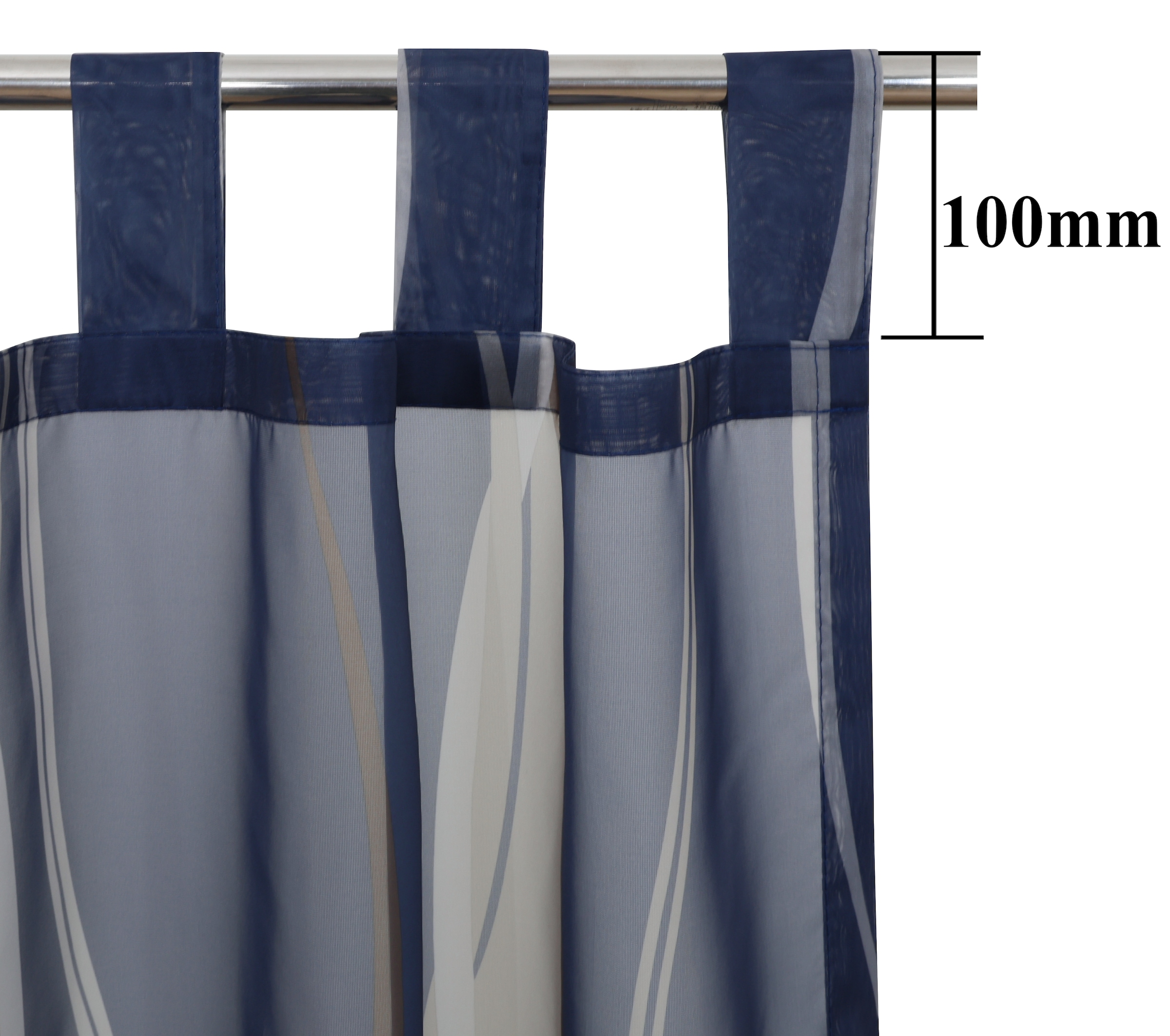 GOODproduct Rideau »Dimona, 2er-Set, transparent, Schlaufen, Wellen« Boucles 2 cuis tlg. lot de 2, voile, polyester, ondulations