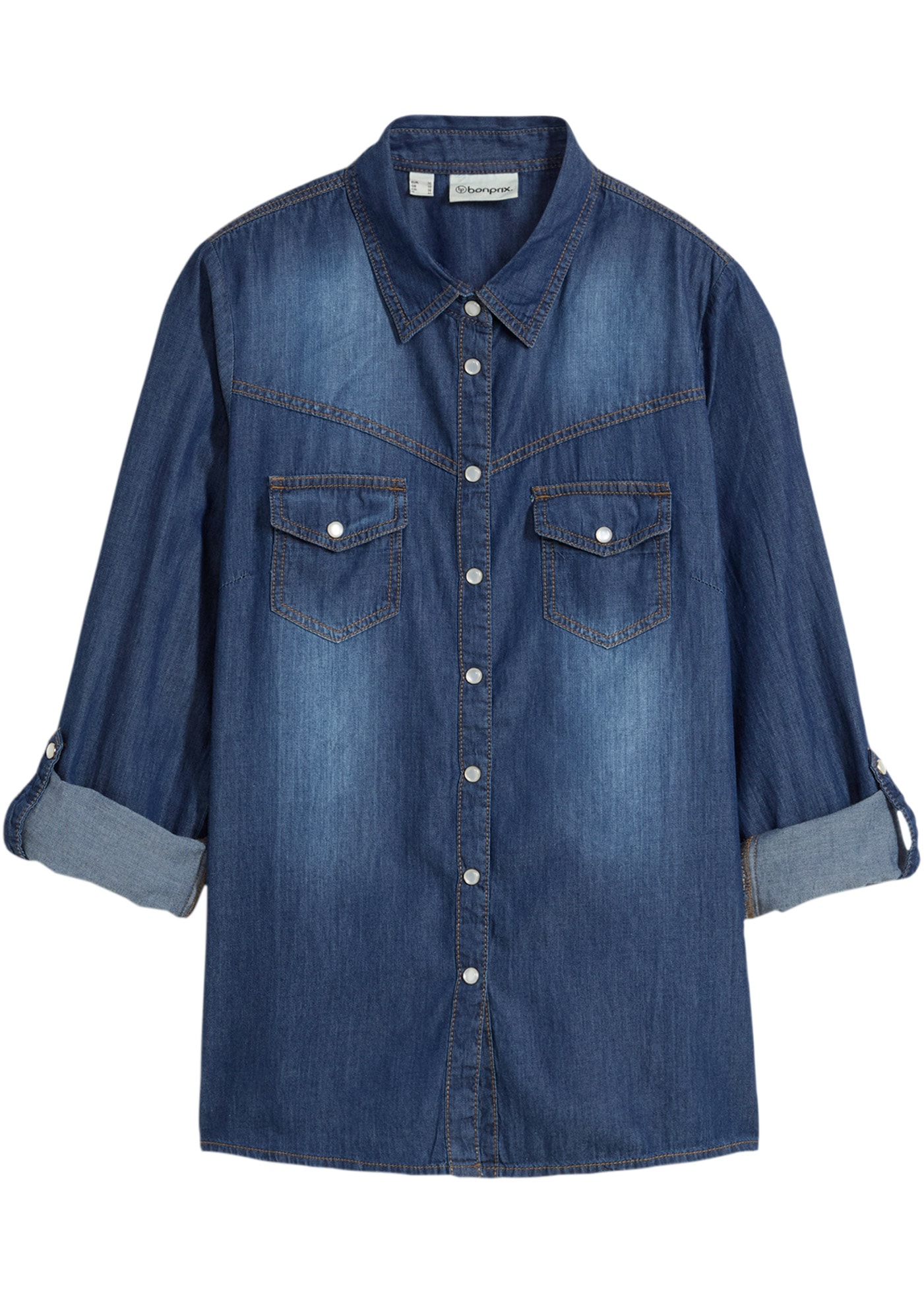 bonprix Jeansbluse Jeanshemd