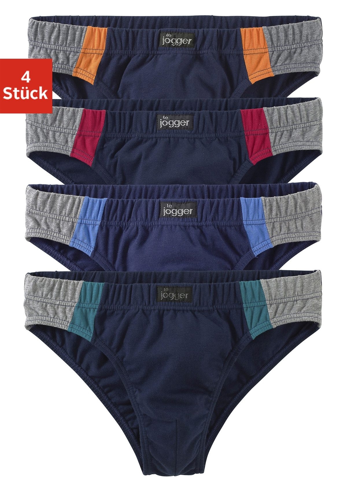 Image of le jogger Slip Packung, 4 Stk. optimale Passform durch Baumwoll-Stretch