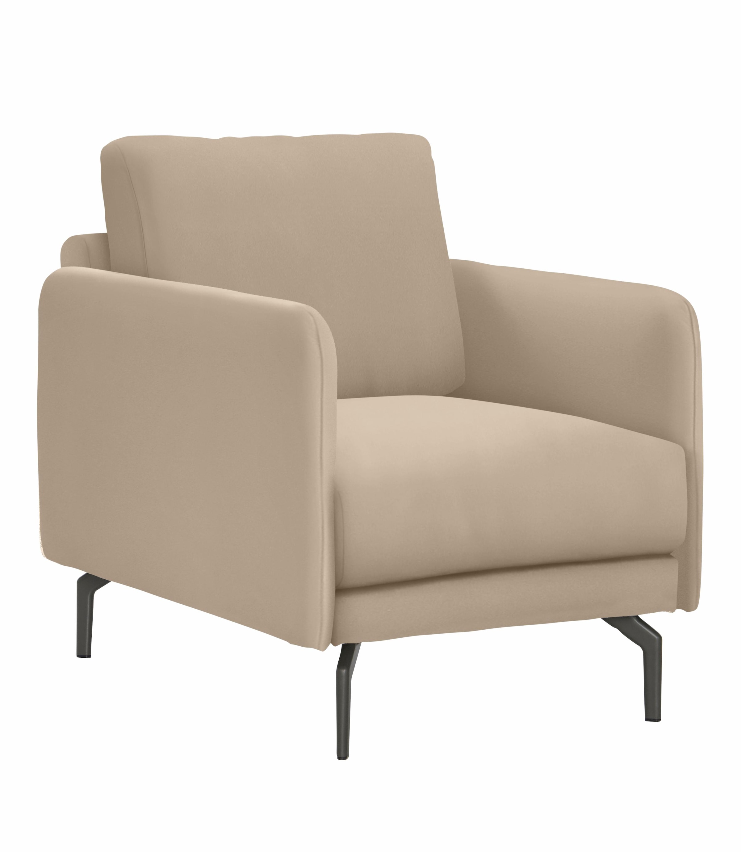 Creation BY ROLF BENZ Sessel "CR.450, Designsessel, Loungesessel" Armlehne sehr schmal, Breite 70 cm, Alugussfuß Umbragrau