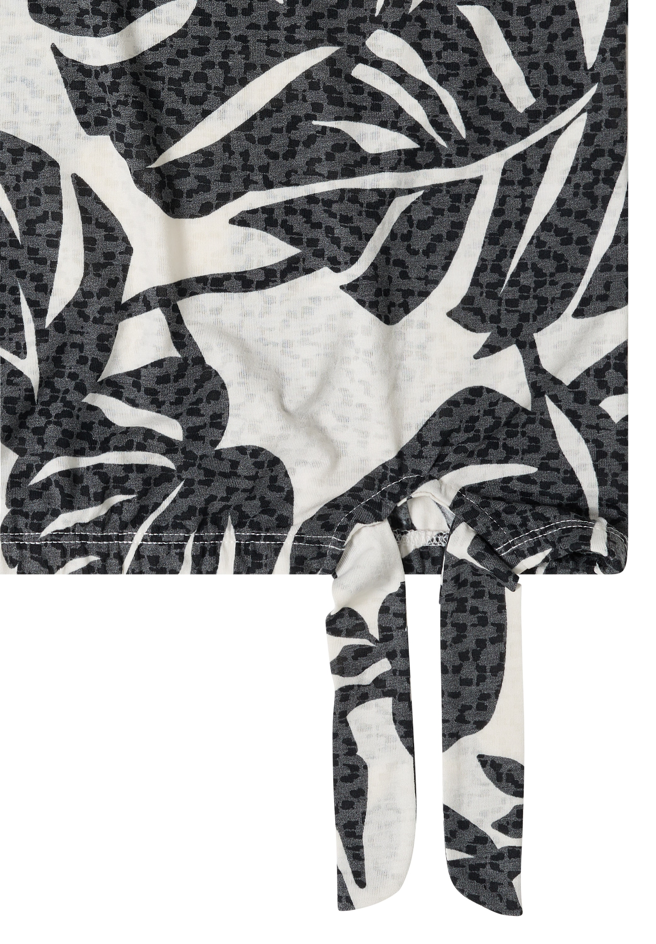 Cecil Kurzarmshirt Sommershirt in Ausbrenner-Optik/mit floralem Print