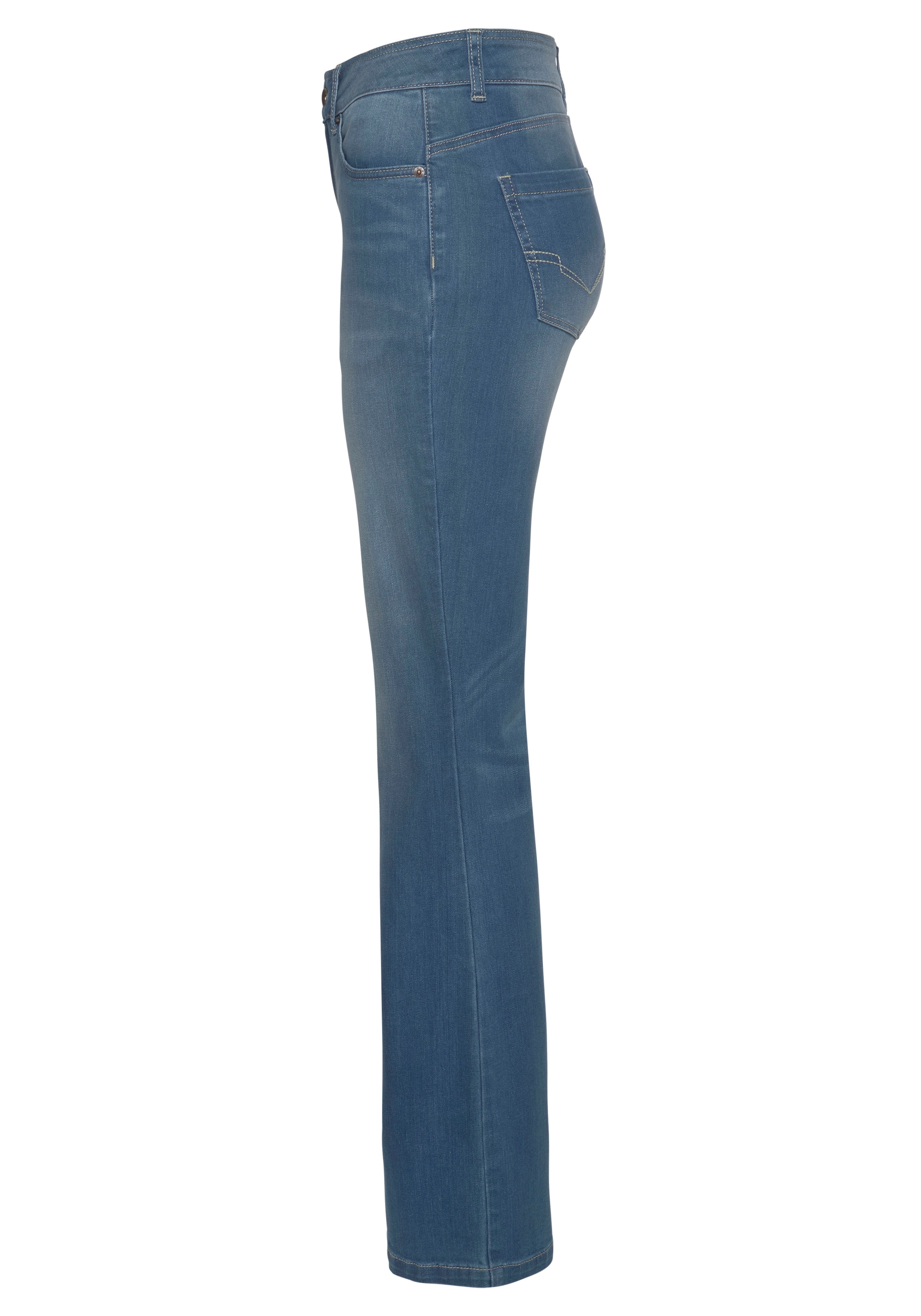 H.I.S Bootcut-Jeans »High-Waist«, hohe Taille, Bootcut, mit Used-Effekten, auch in Langgrössen